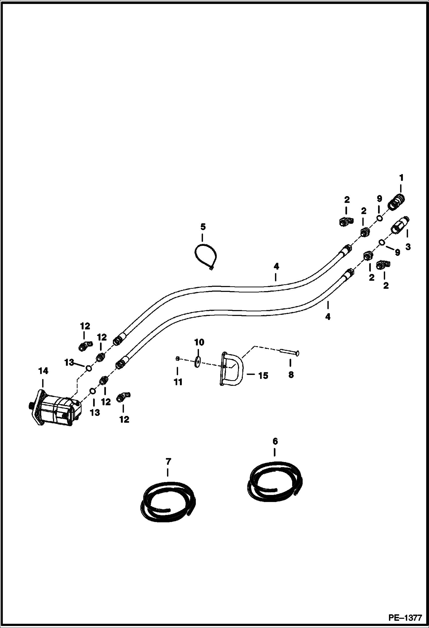 Схема запчастей Bobcat TRENCHERS - TRENCHER (Hydraulic Circuitry) (MX102 All S/Ns for 331,334,335,337,341,430,435) Экскаваторы