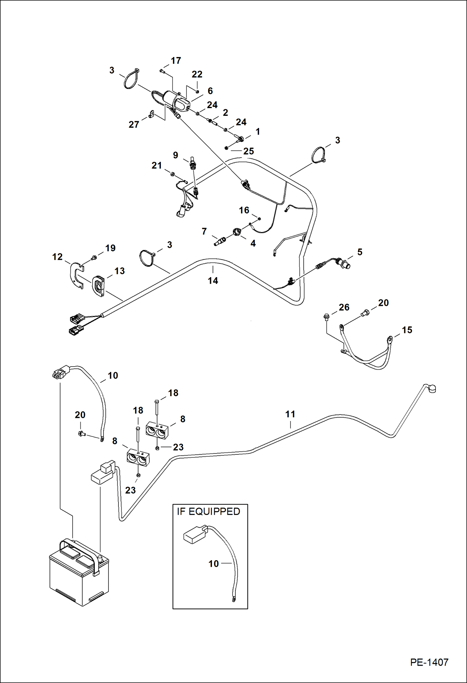 Схема запчастей Bobcat 325 - ELECTRICAL (Engine) ELECTRICAL SYSTEM