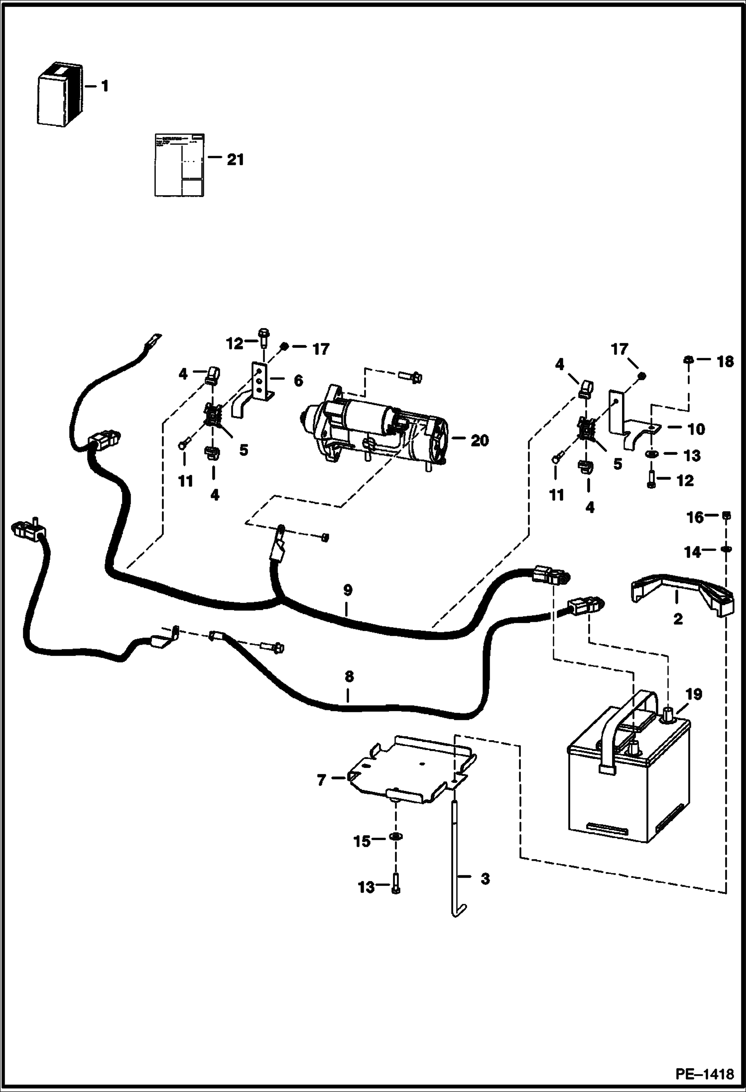 Схема запчастей Bobcat T-Series - DUAL BATTERY KIT (W/ Starter) (S/N 5193 11885 & Bel, 5194 11160 & Bel) ACCESSORIES & OPTIONS