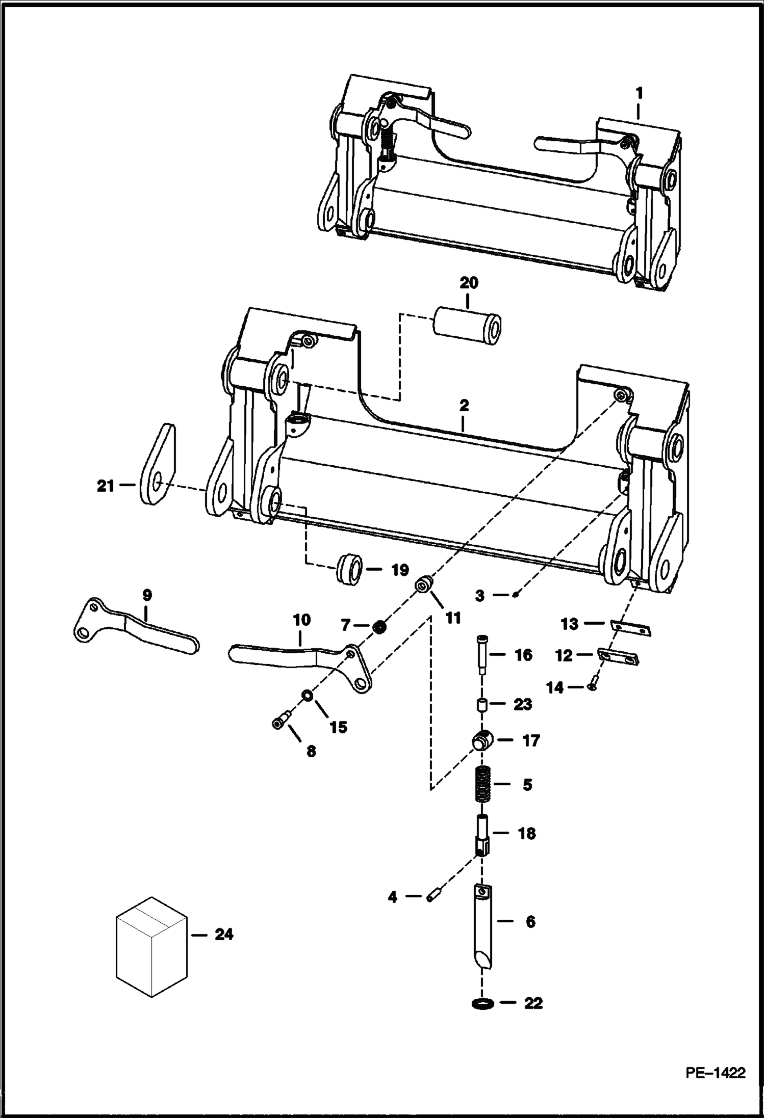 Схема запчастей Bobcat 900s - BOB-TACH (S/N 562216258 & Above, 516516033 & Above) MAIN FRAME