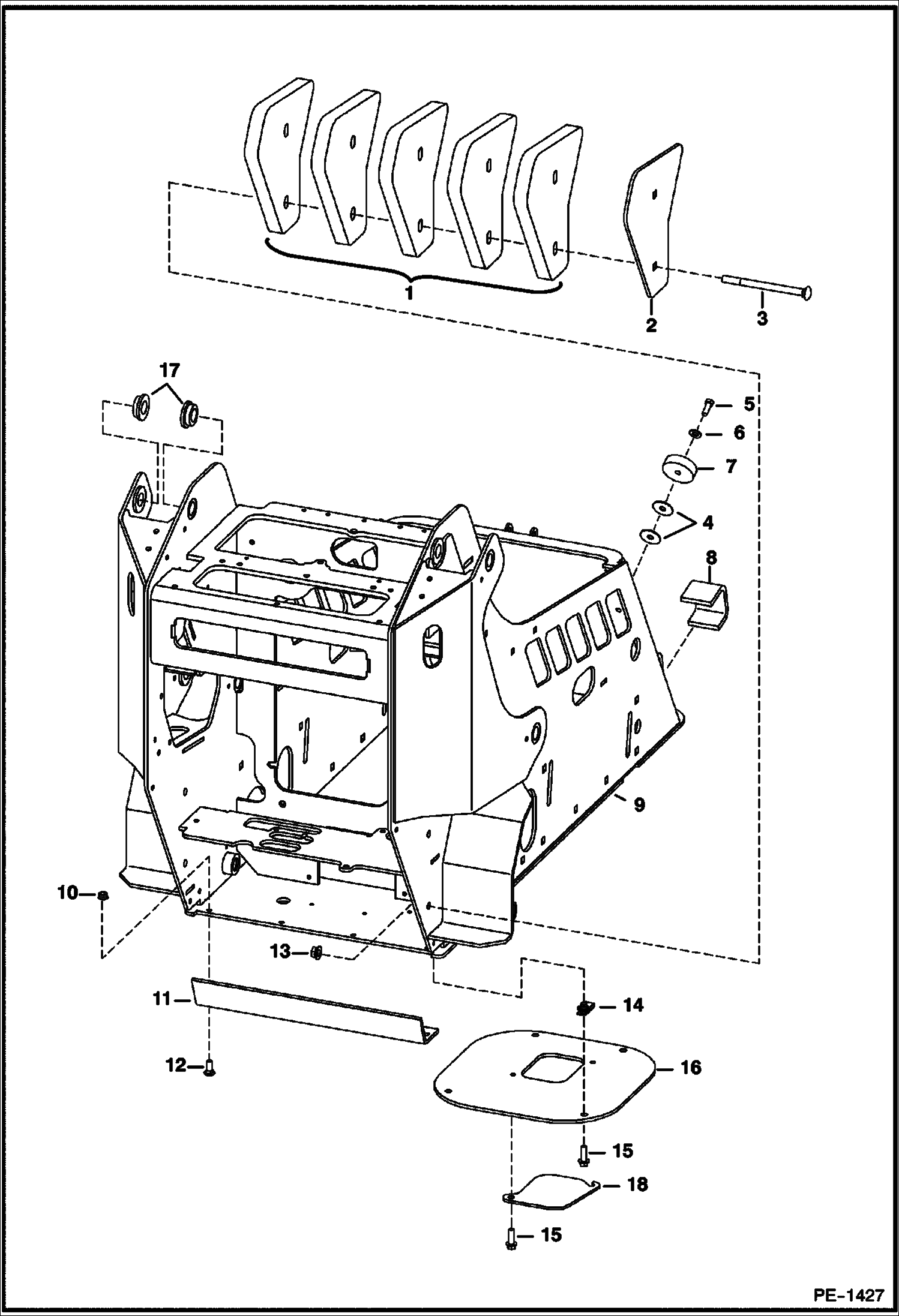 Схема запчастей Bobcat Mini Tracks Loaders - MAIN FRAME MAIN FRAME