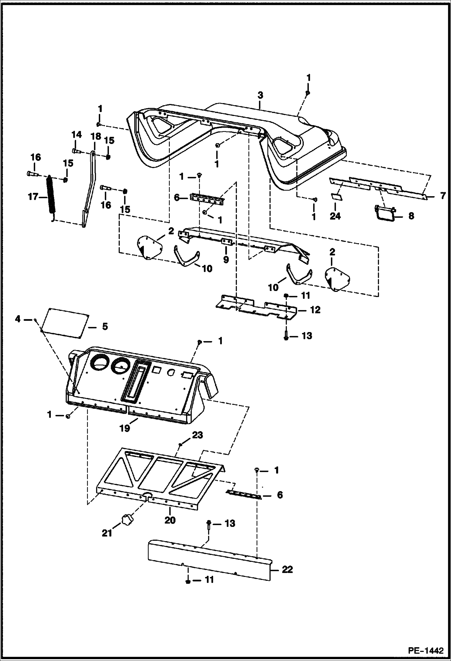 Схема запчастей Bobcat Mini Tracks Loaders - MAIN FRAME MAIN FRAME