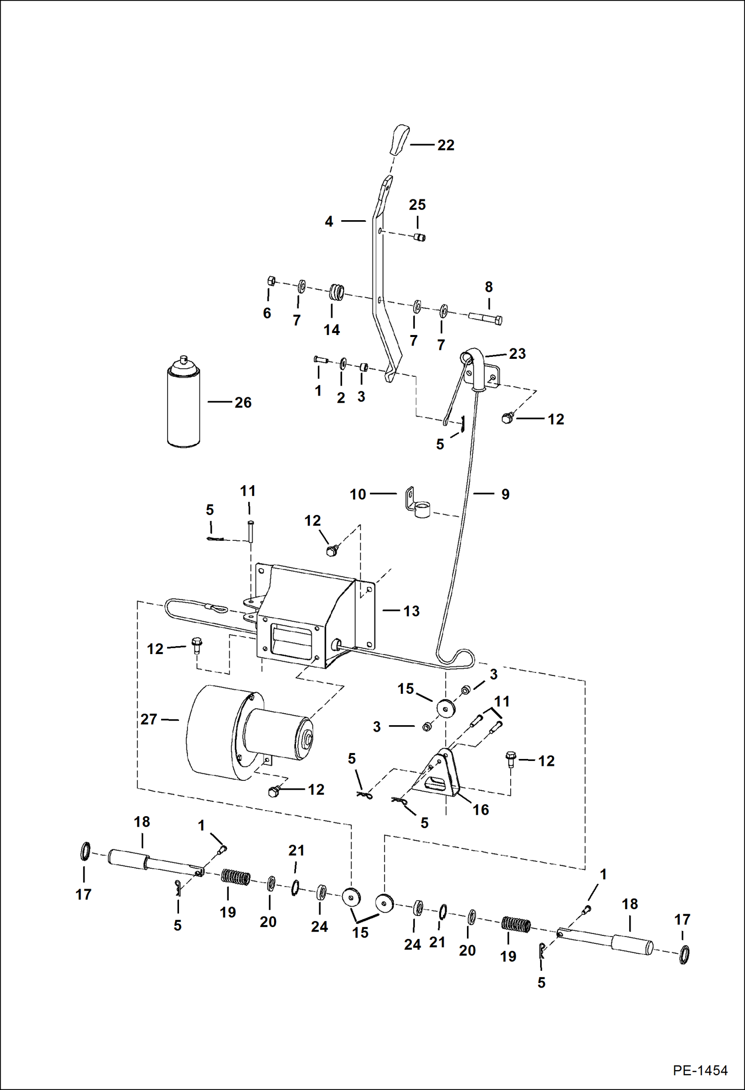 Схема запчастей Bobcat Mini Tracks Loaders - BRAKES DRIVE TRAIN