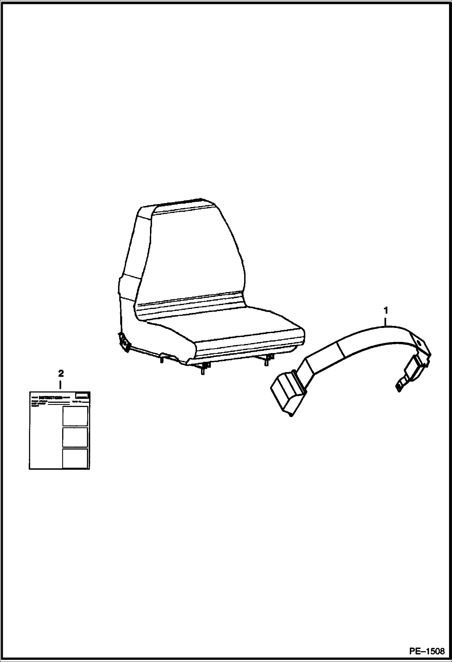 Схема запчастей Bobcat S-Series - SEAT BELT ( 3 Wide Retractable) ACCESSORIES & OPTIONS