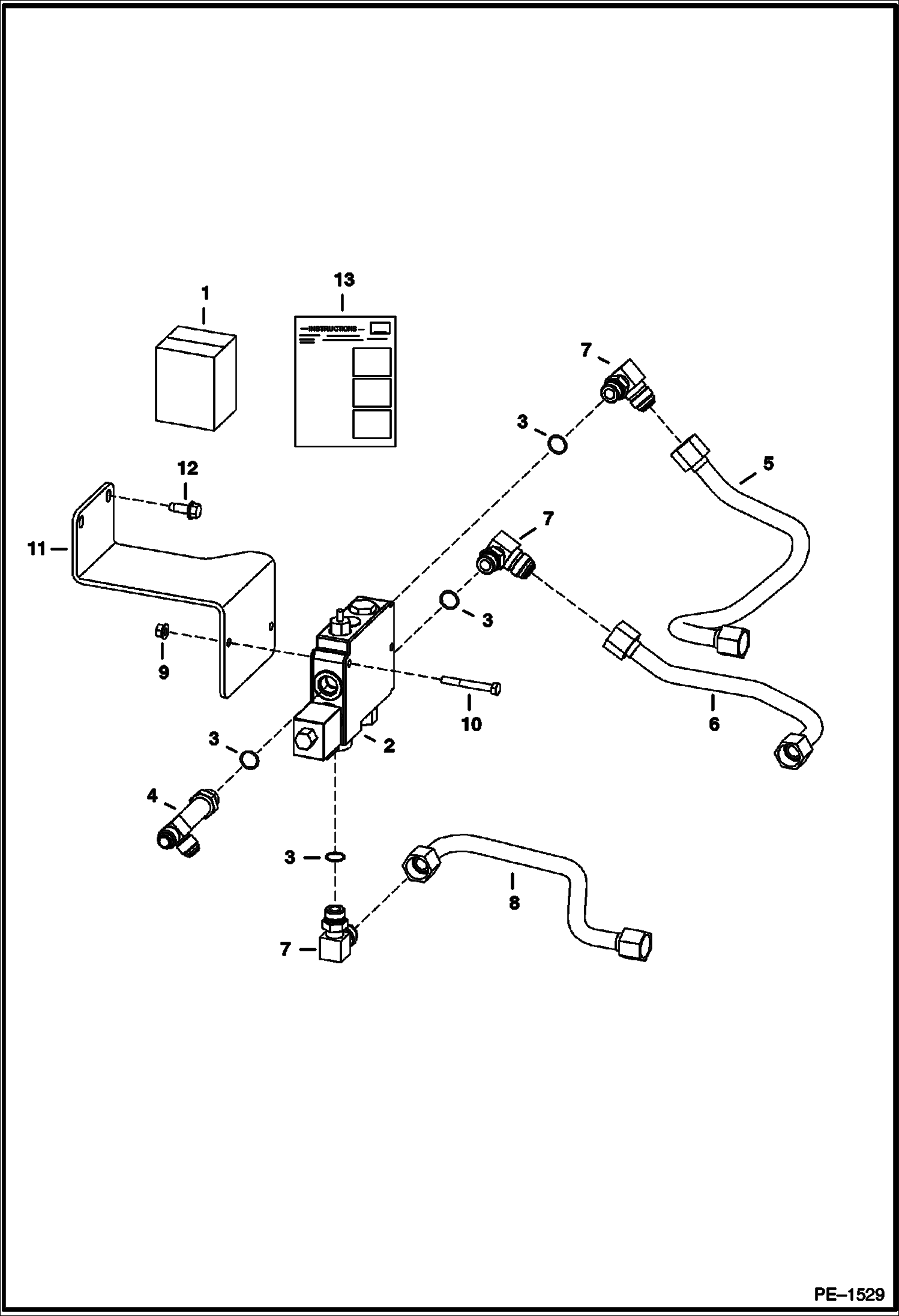 Схема запчастей Bobcat T-Series - BUCKET POSITIONING KIT (S/N 523011001, 523111001 & Above) (S/N 525612999, 525711999 & Below) ACCESSORIES & OPTIONS