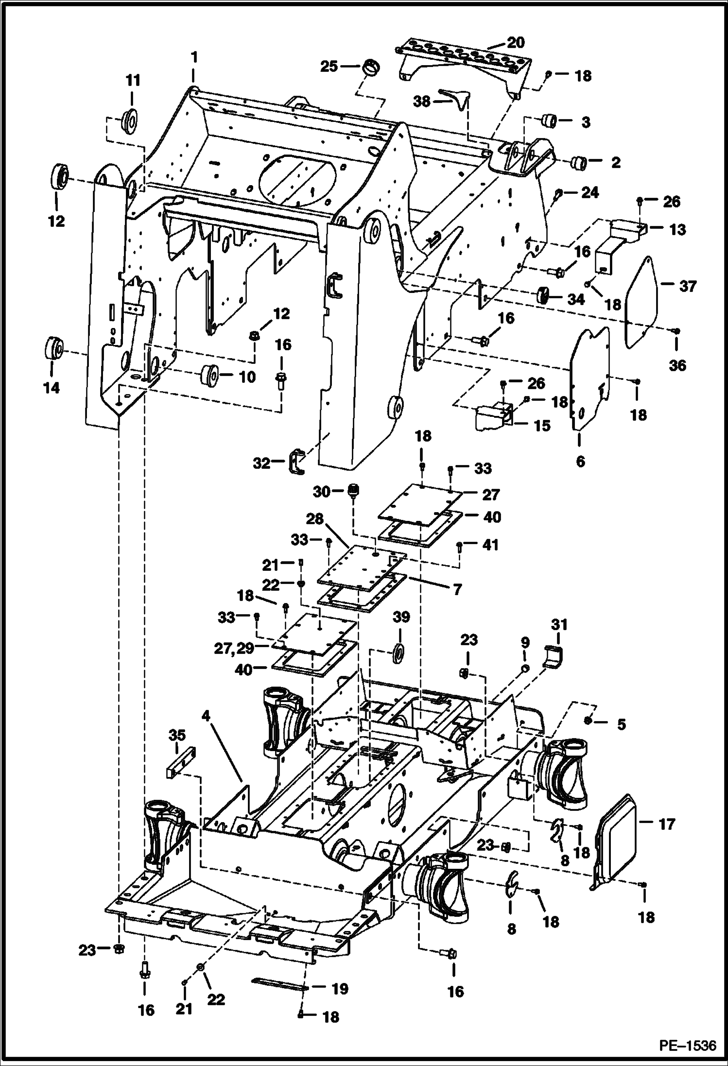 Схема запчастей Bobcat A-Series - MAIN FRAME MAIN FRAME