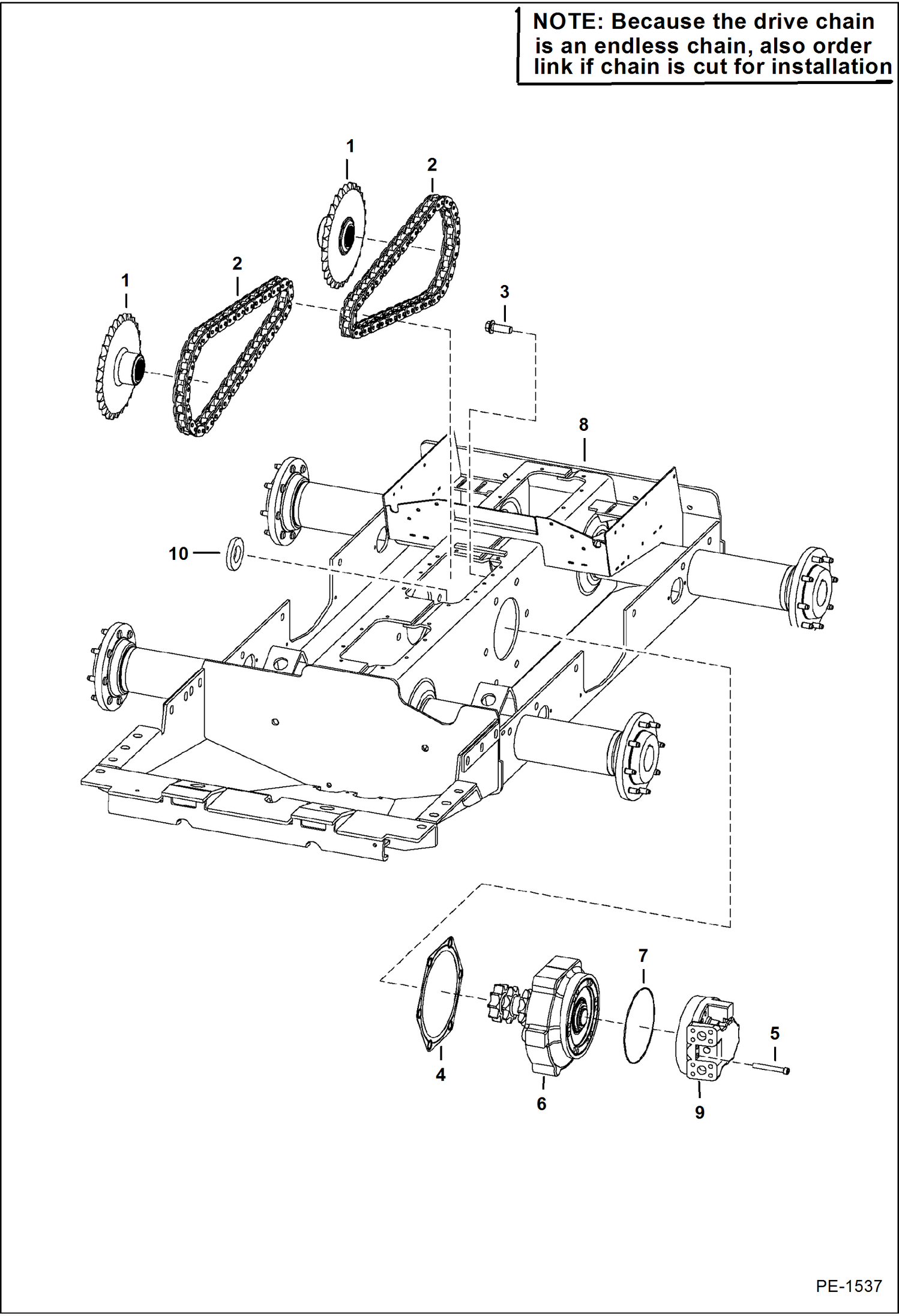 Схема запчастей Bobcat S-Series - DRIVE TRAIN DRIVE TRAIN