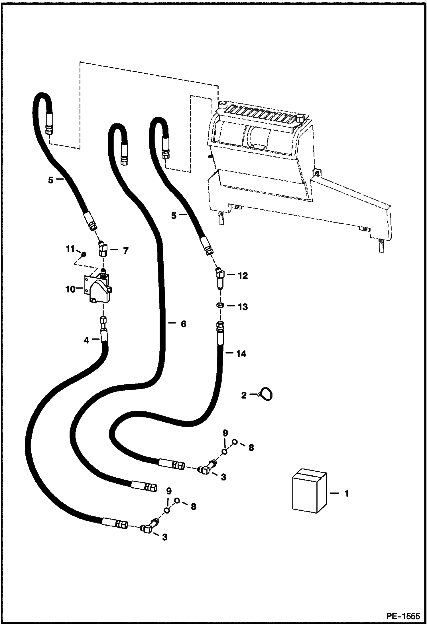 Схема запчастей Bobcat A-Series - HEATER & A/C (Heater Plumbing Kit) ACCESSORIES & OPTIONS