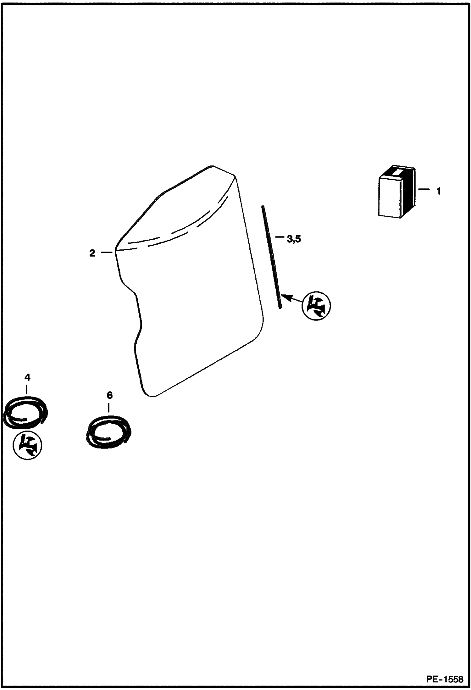 Схема запчастей Bobcat T-Series - CAB DOOR (Polycarbonate Window) ACCESSORIES & OPTIONS