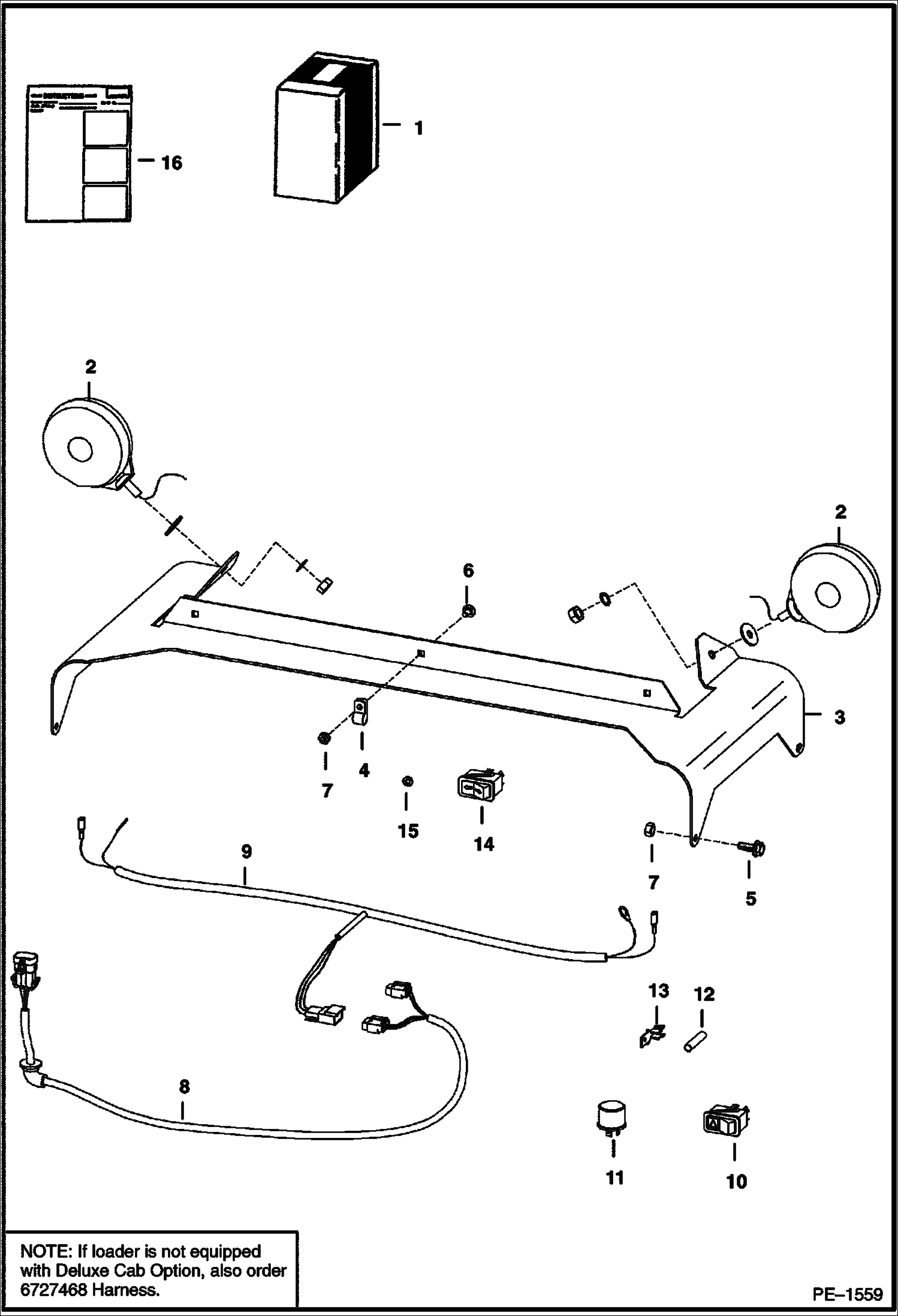 Схема запчастей Bobcat A-Series - FLASHER LIGHTS (4-Way) (Turn Indicators) ACCESSORIES & OPTIONS