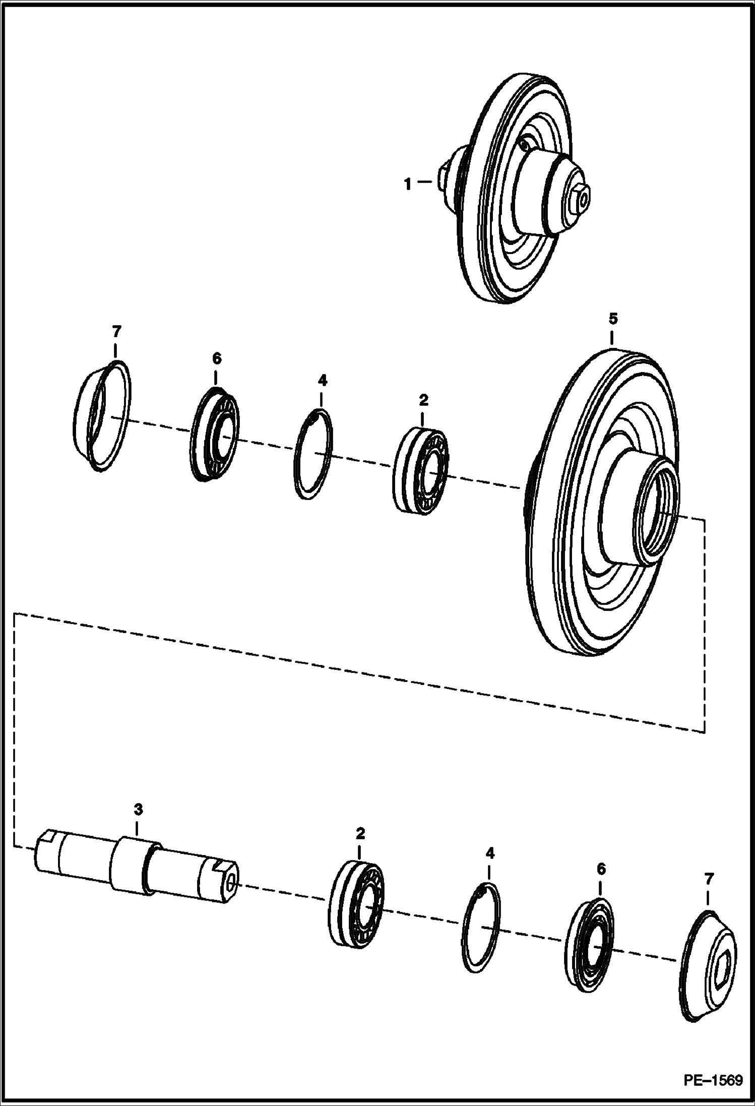 Схема запчастей Bobcat 800s - REAR IDLER (S/N 518916541, 516815106, 517515156 & Above) DRIVE TRAIN