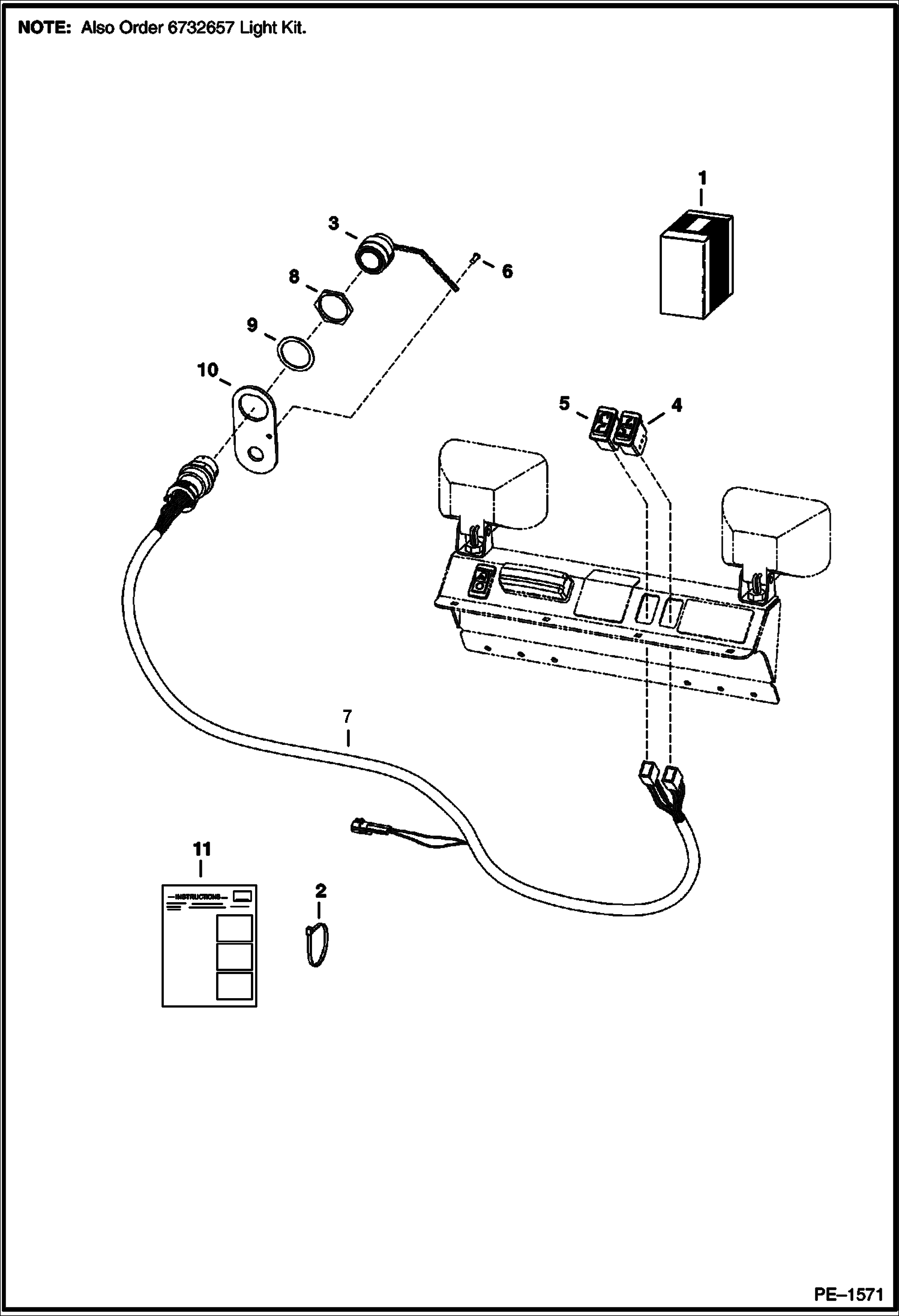 Схема запчастей Bobcat Mini Tracks Loaders - ATTACHMENT CONTROL KIT ACCESSORIES & OPTIONS