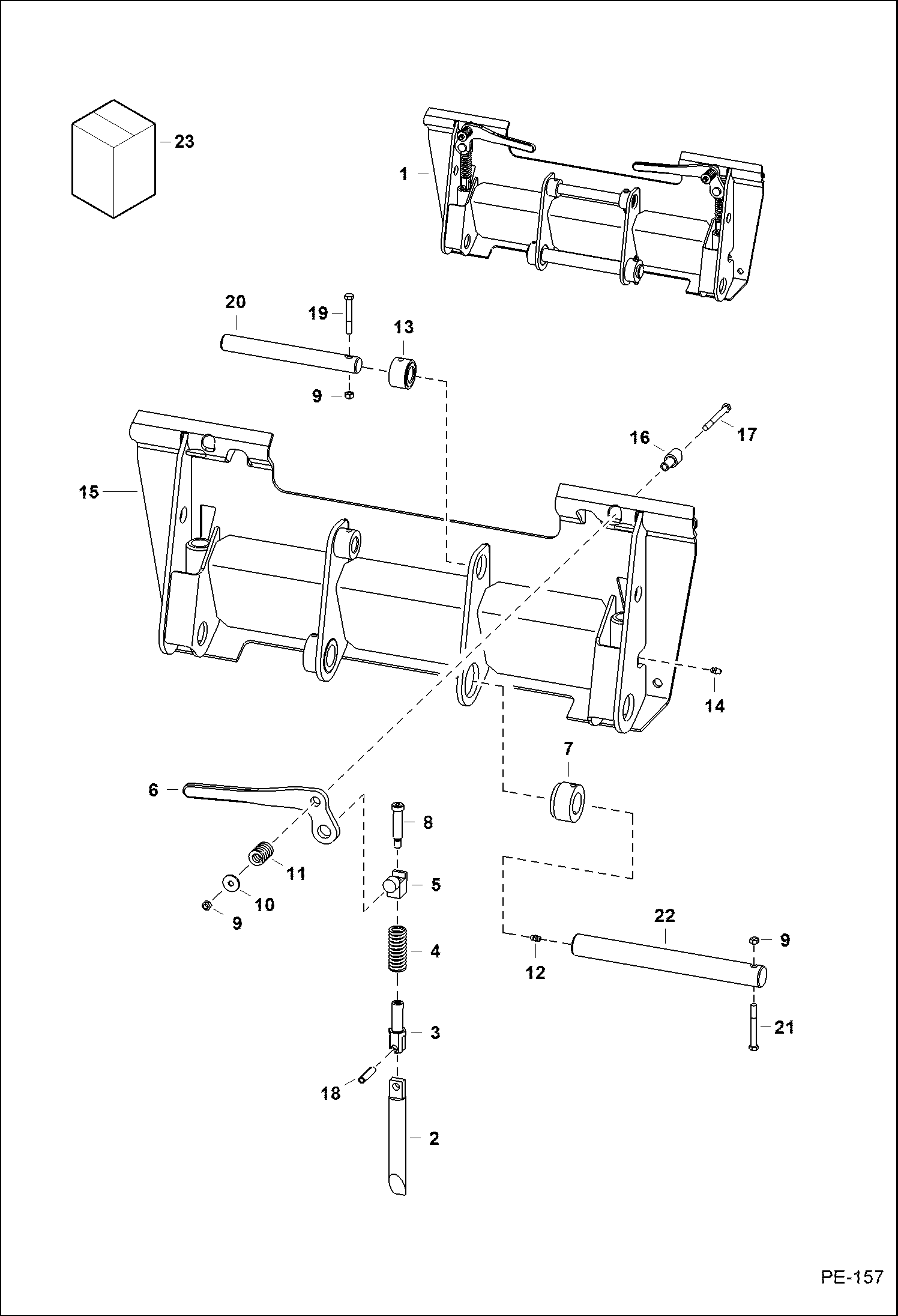 Схема запчастей Bobcat 5600 - BOB-TACH (A0W111001 - 12971) MAIN FRAME