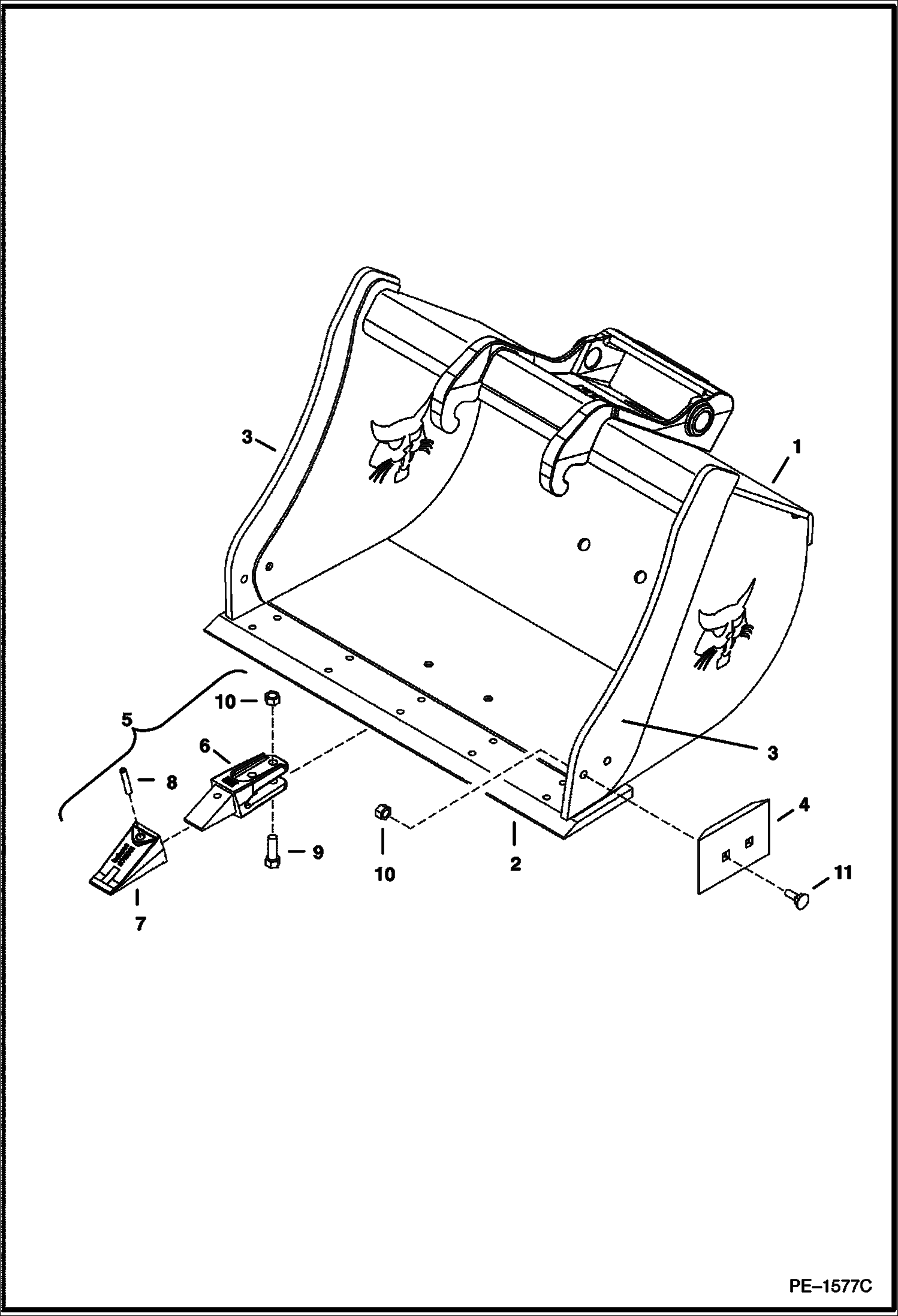 Схема запчастей Bobcat BACKHOE - BACKHOE (Buckets) (X-Change Mounted) (8709) 8709 BACKHOE