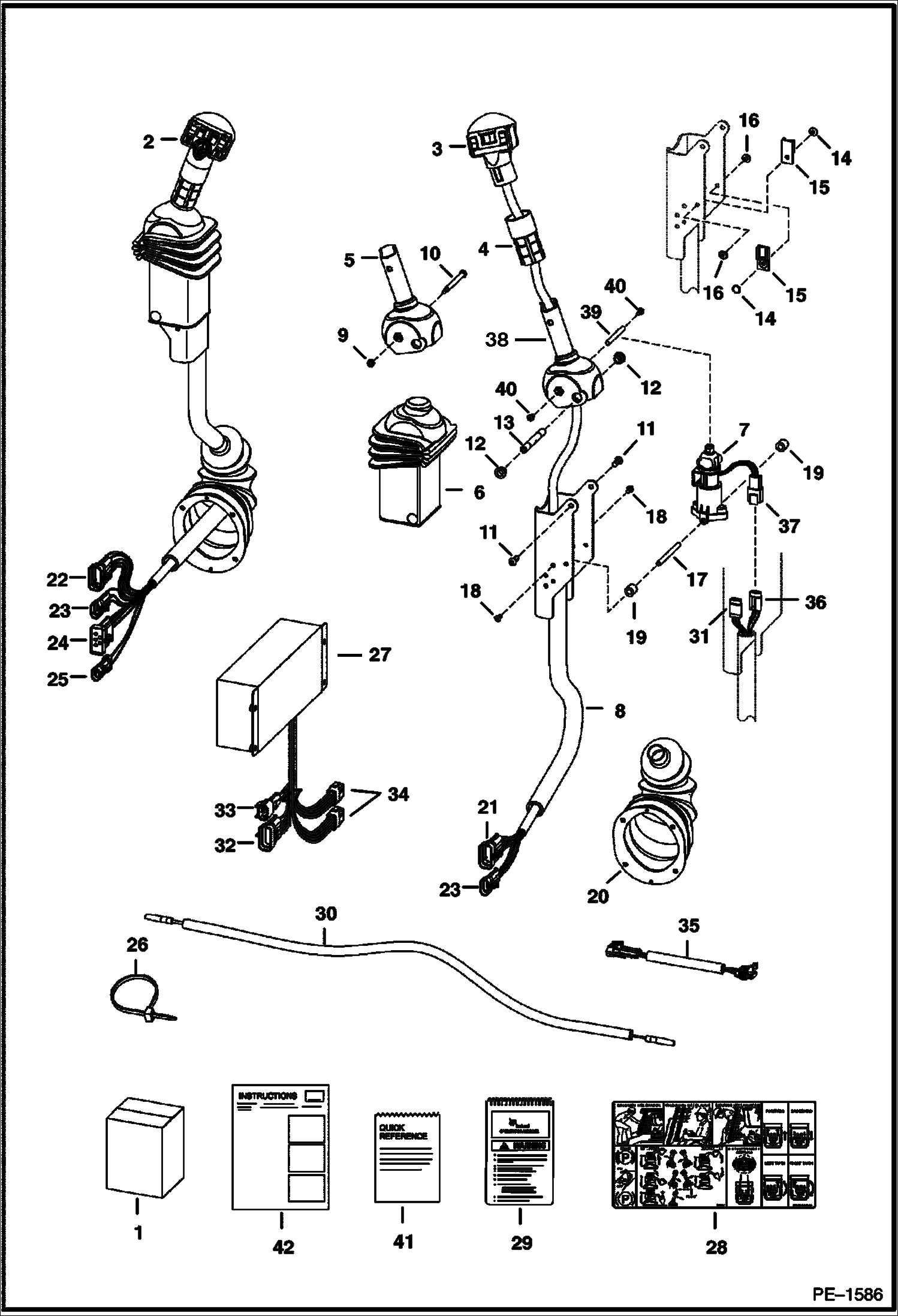 Схема запчастей Bobcat 700s - HAND CONTROL KIT (W/Push Button Float) ACCESSORIES & OPTIONS