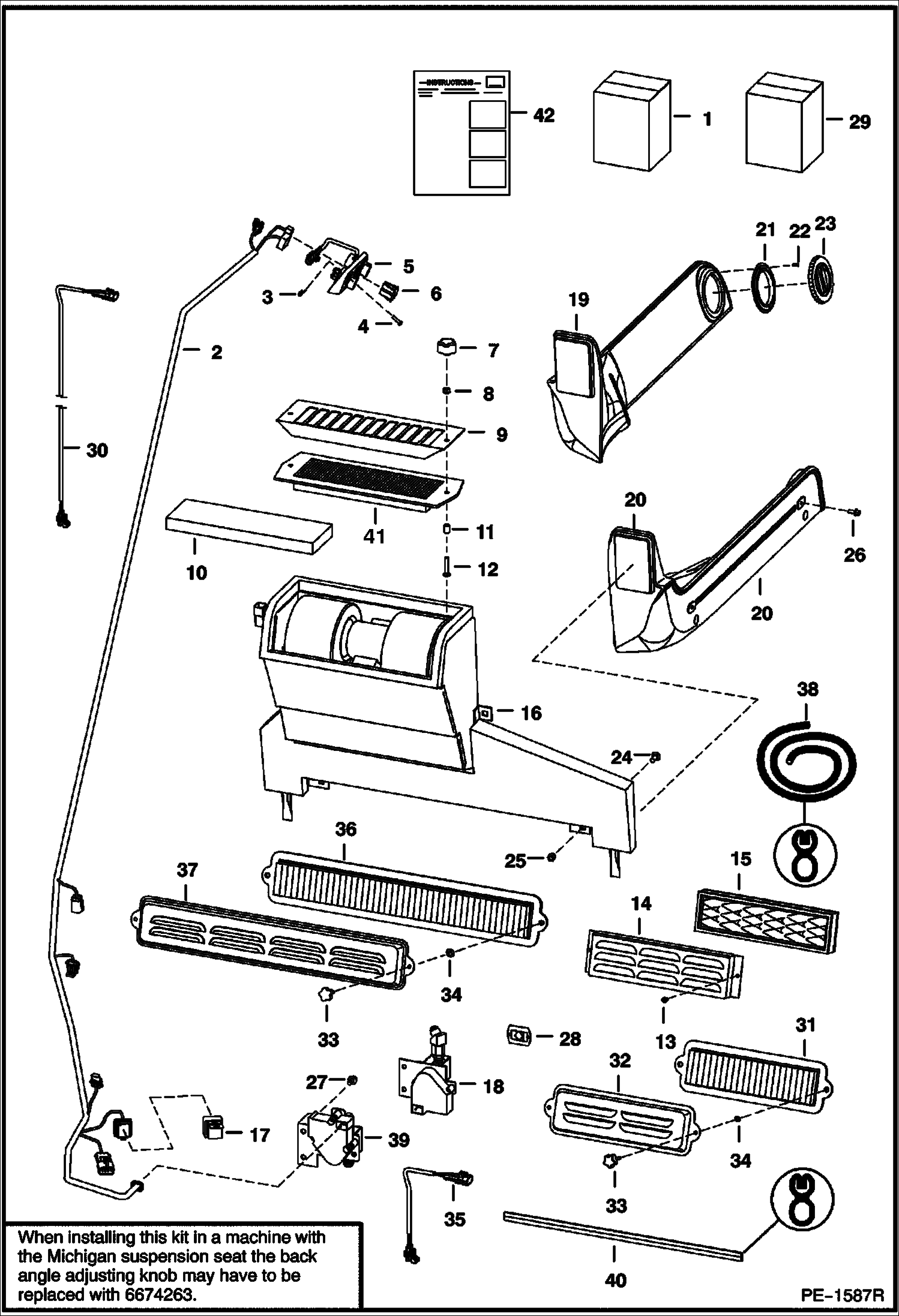 Схема запчастей Bobcat 800s - HEATER & A/C (Heater Kit) (For Threaded Heater Valve) ACCESSORIES & OPTIONS