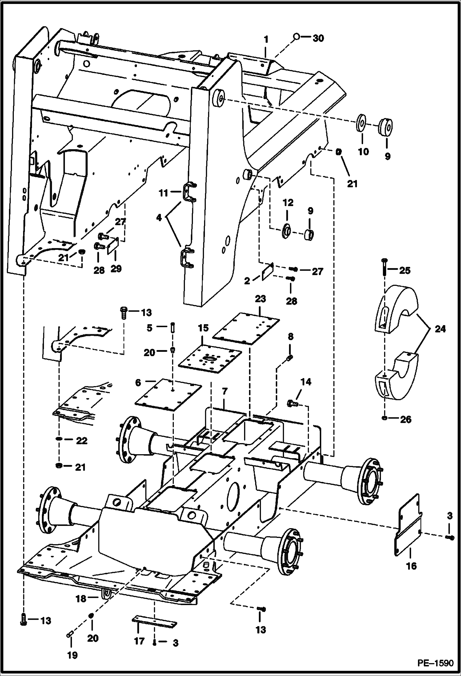 Схема запчастей Bobcat 700s - MAIN FRAME MAIN FRAME