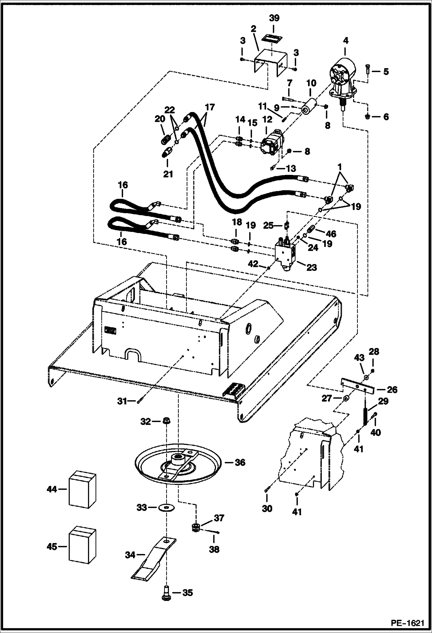 Схема запчастей Bobcat ROTARY CUTTER - ROTARY CUTTER (60 467002282 & Above, 4672000101 & Above) Loader