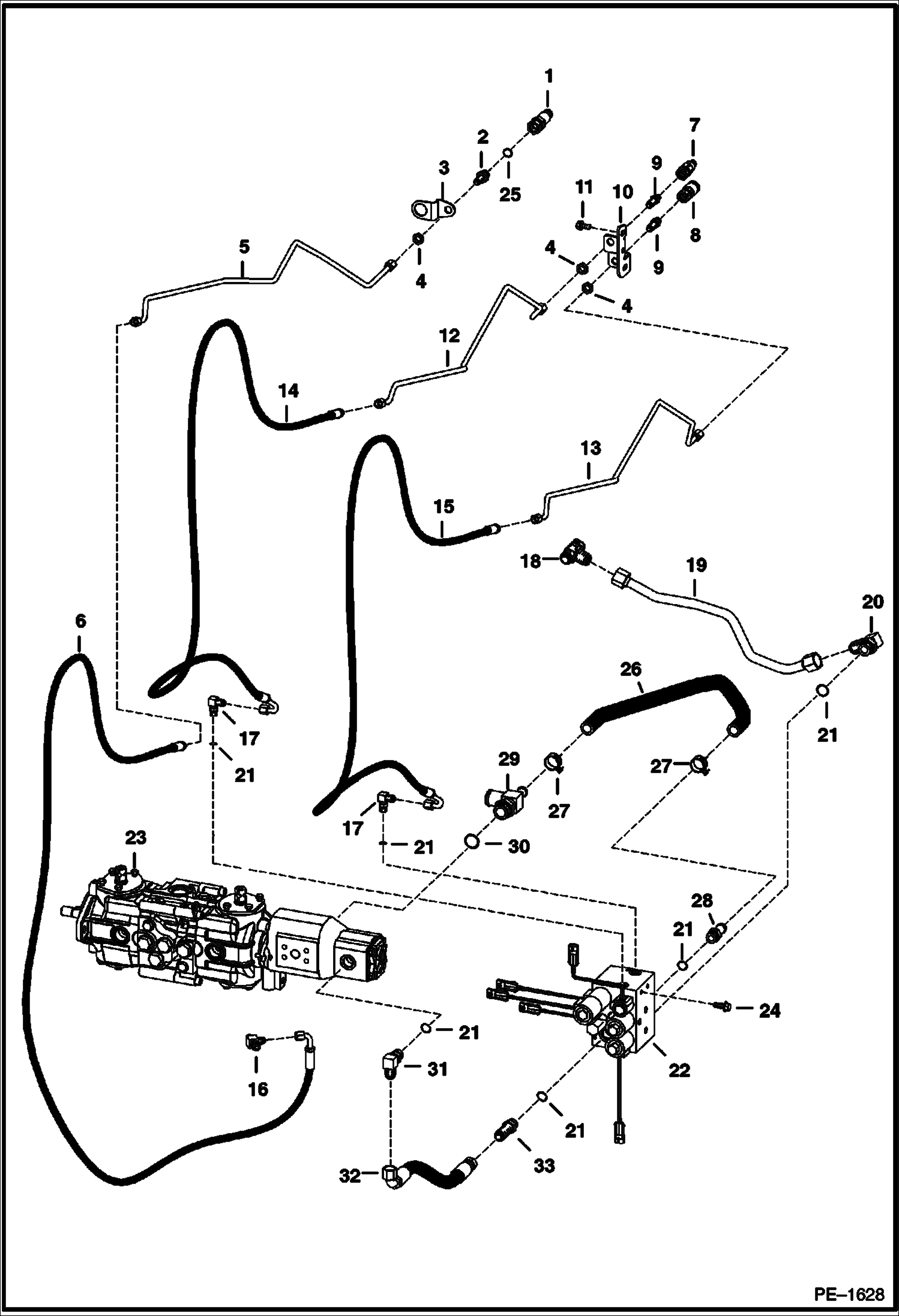 Схема запчастей Bobcat 700s - HIGH FLOW HYDRAULICS (S/N 500K11039-12193, 517619259-20247, 518012219 & Above, 518112090-12285, 519018910-21332, 519212155-12389) HIGH FLOW HYDRAULICS