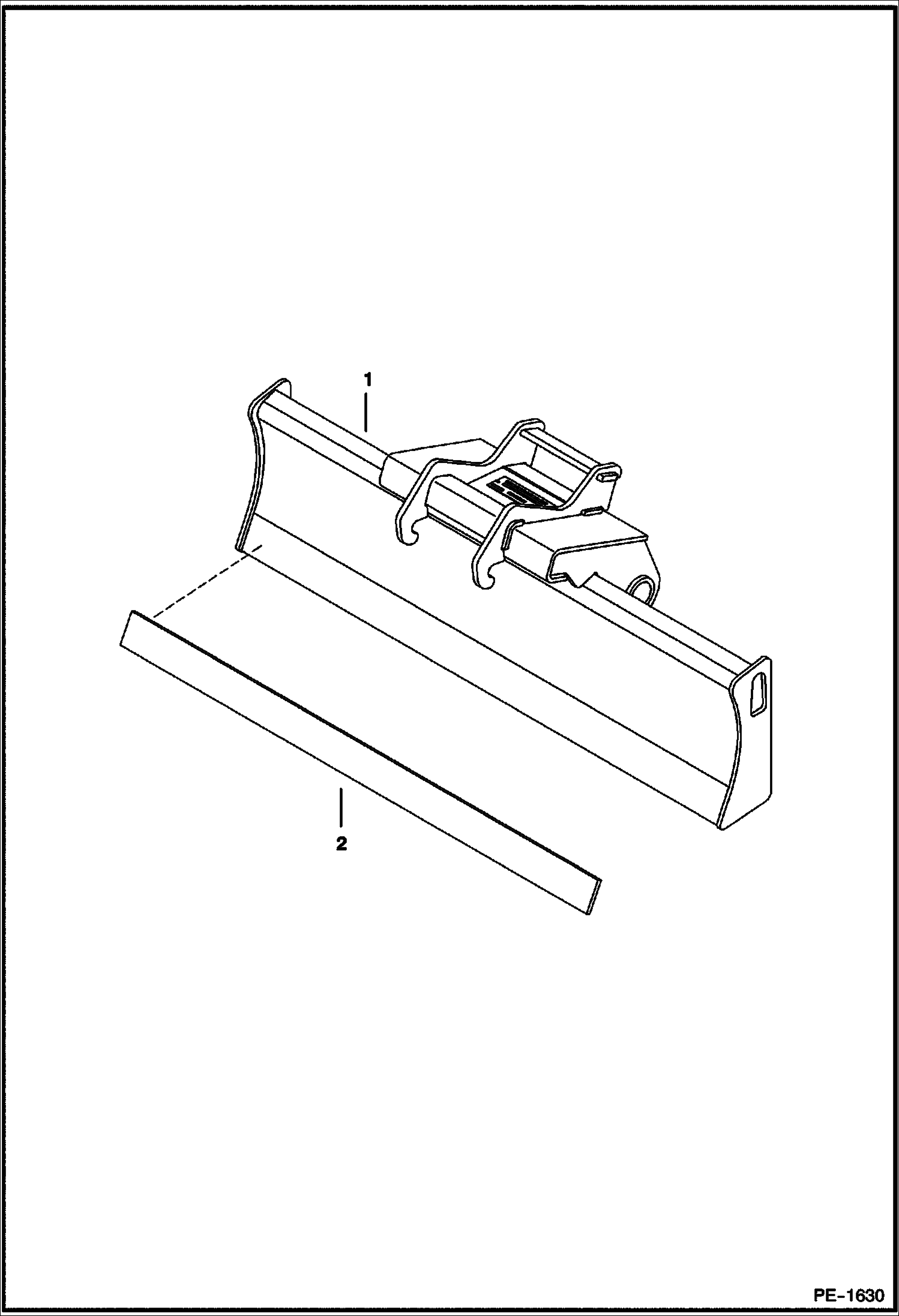 Схема запчастей Bobcat BUCKETS - GRADING BLADE (55 Grading)(325-435) Экскаваторы