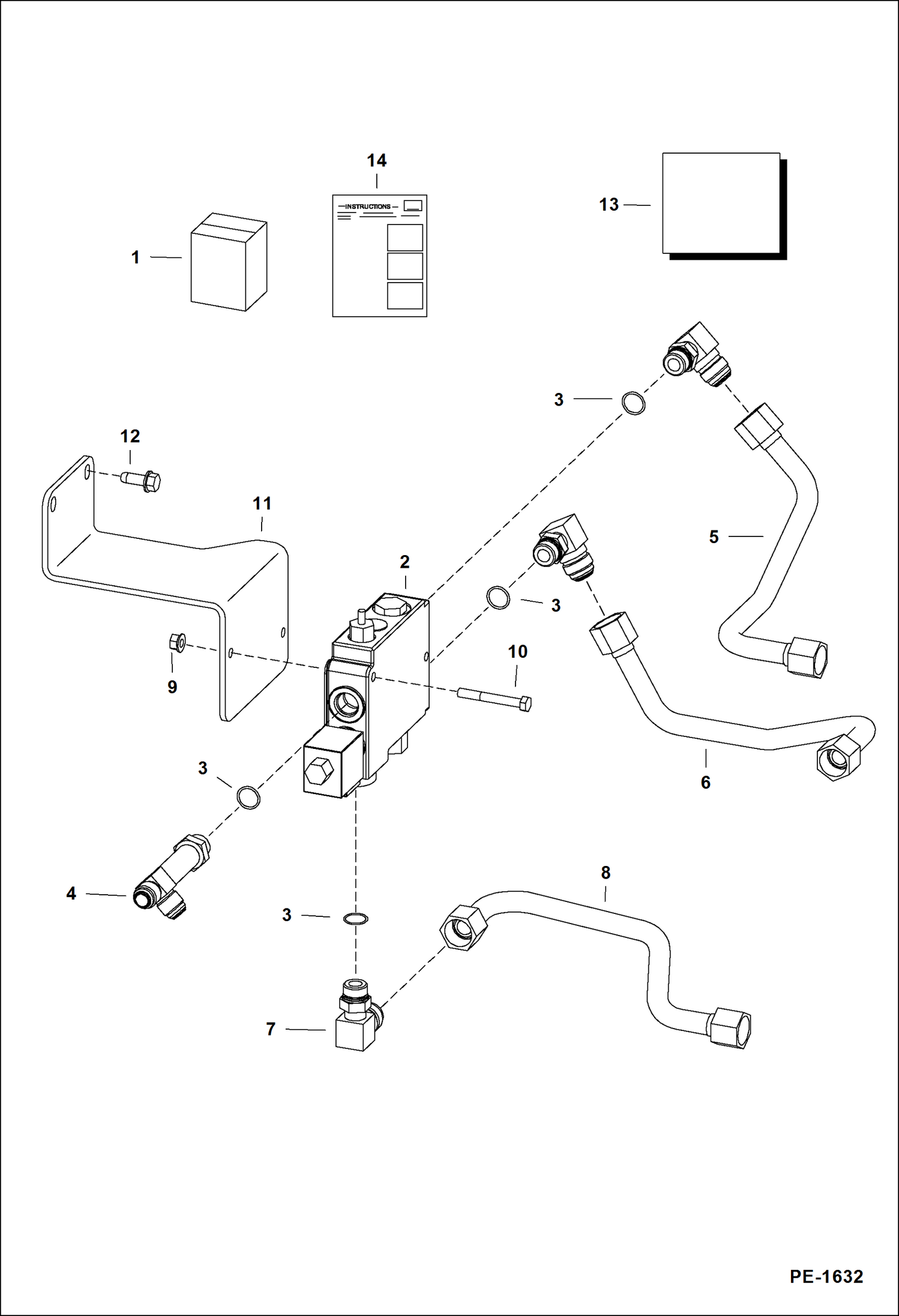 Схема запчастей Bobcat A-Series - BUCKET POSITIONING KIT ACCESSORIES & OPTIONS