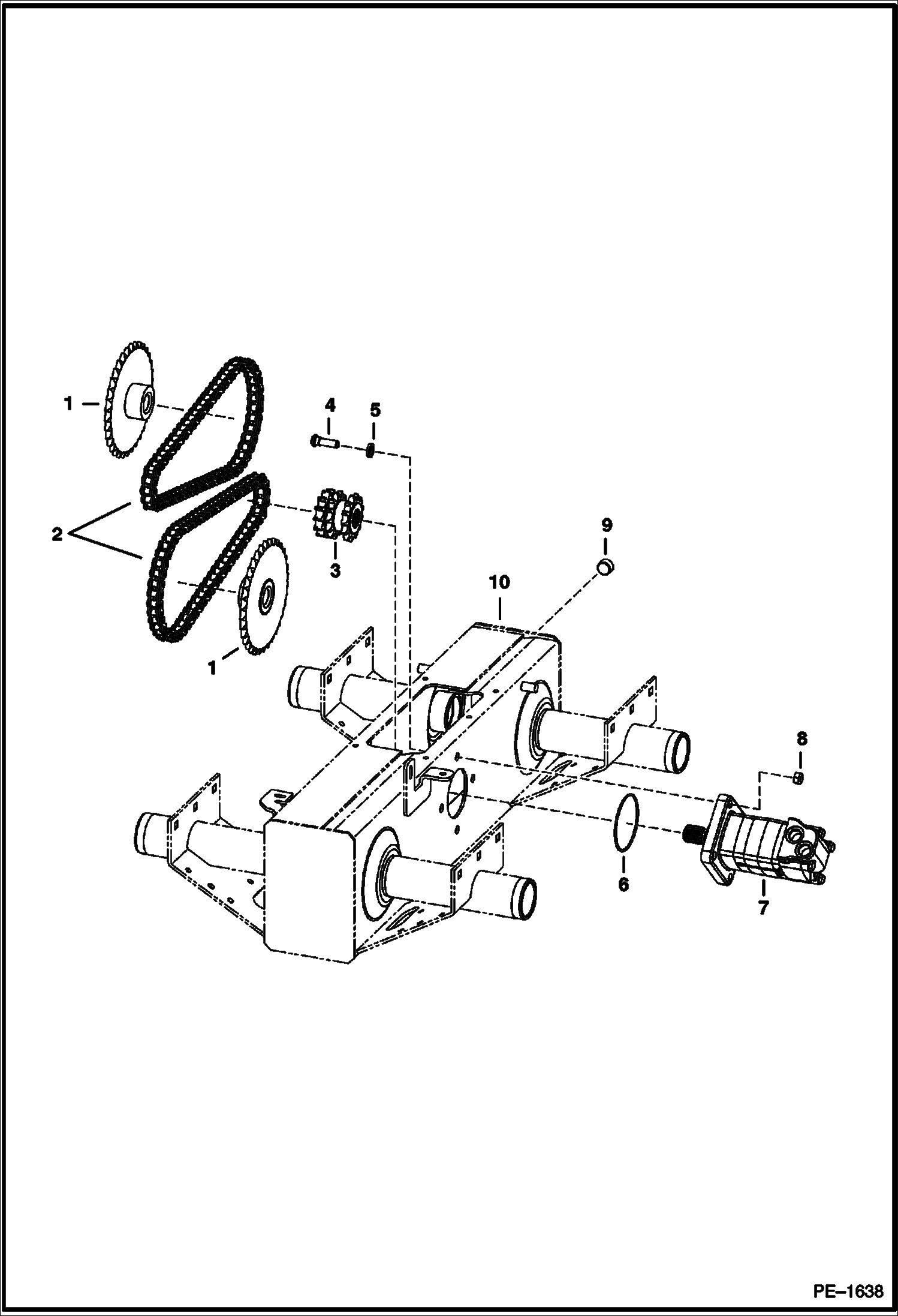 Схема запчастей Bobcat 400s - DRIVE TRAIN DRIVE TRAIN