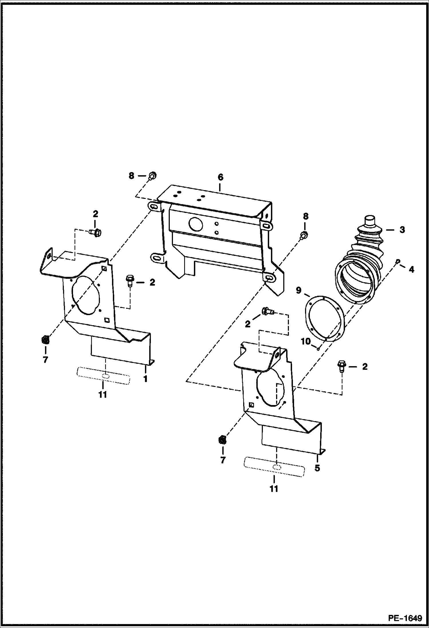 Схема запчастей Bobcat S-Series - PANELS MAIN FRAME