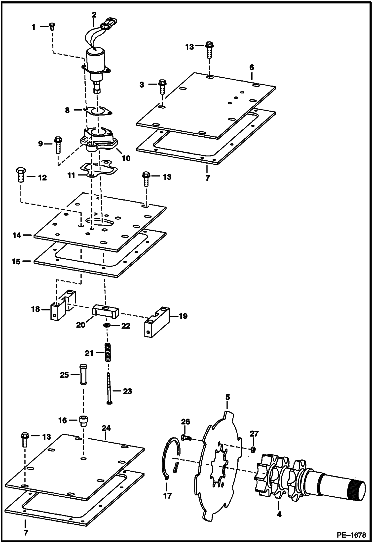 Схема запчастей Bobcat 800s - DISC BRAKE (S/N 514146001, 514241001, 517912001 & Above) DRIVE TRAIN