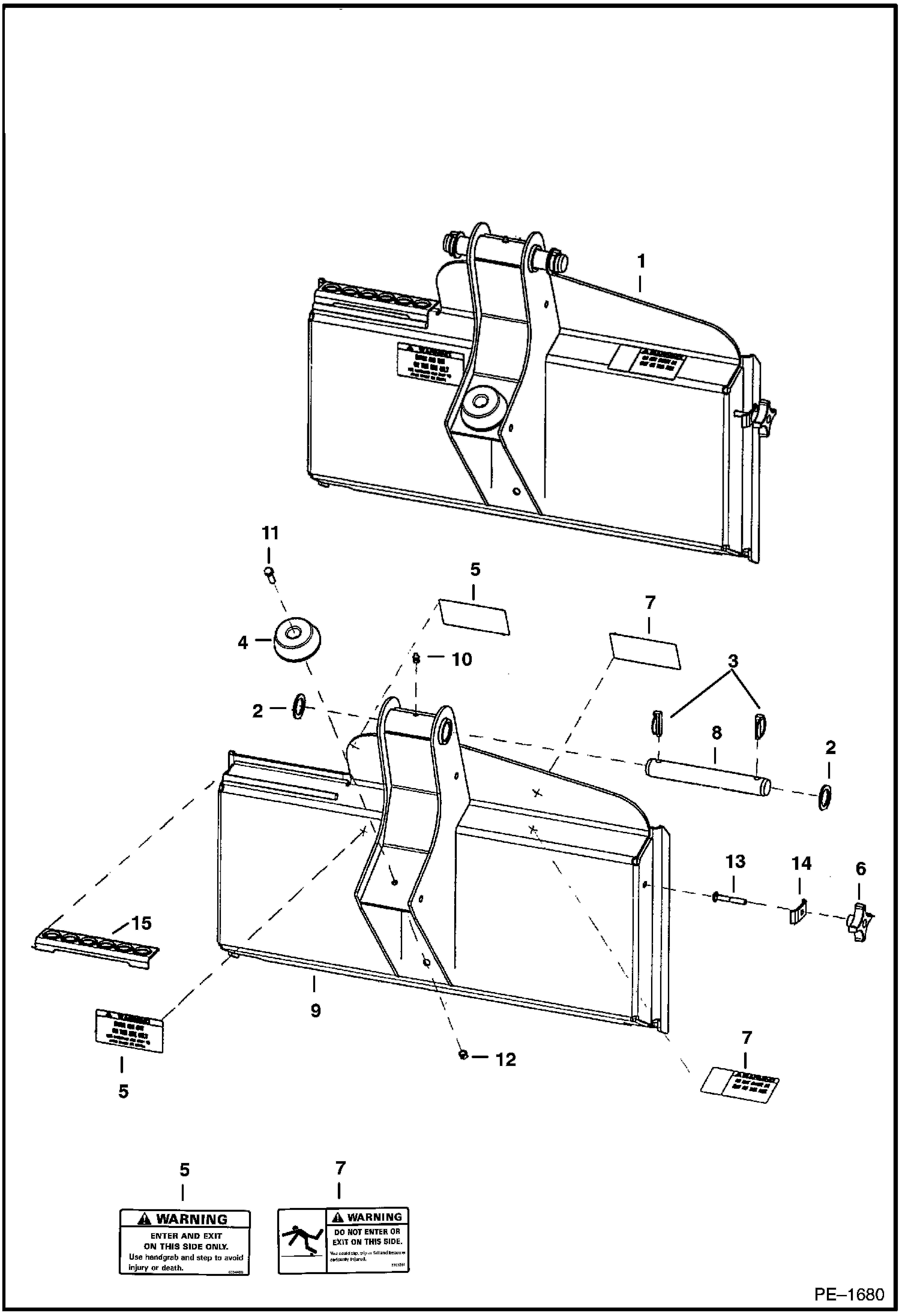 Схема запчастей Bobcat LOADER - ATTACHMENTS - AUGER (Mounting Frame) (Model 10 8799) Компактные тракторы