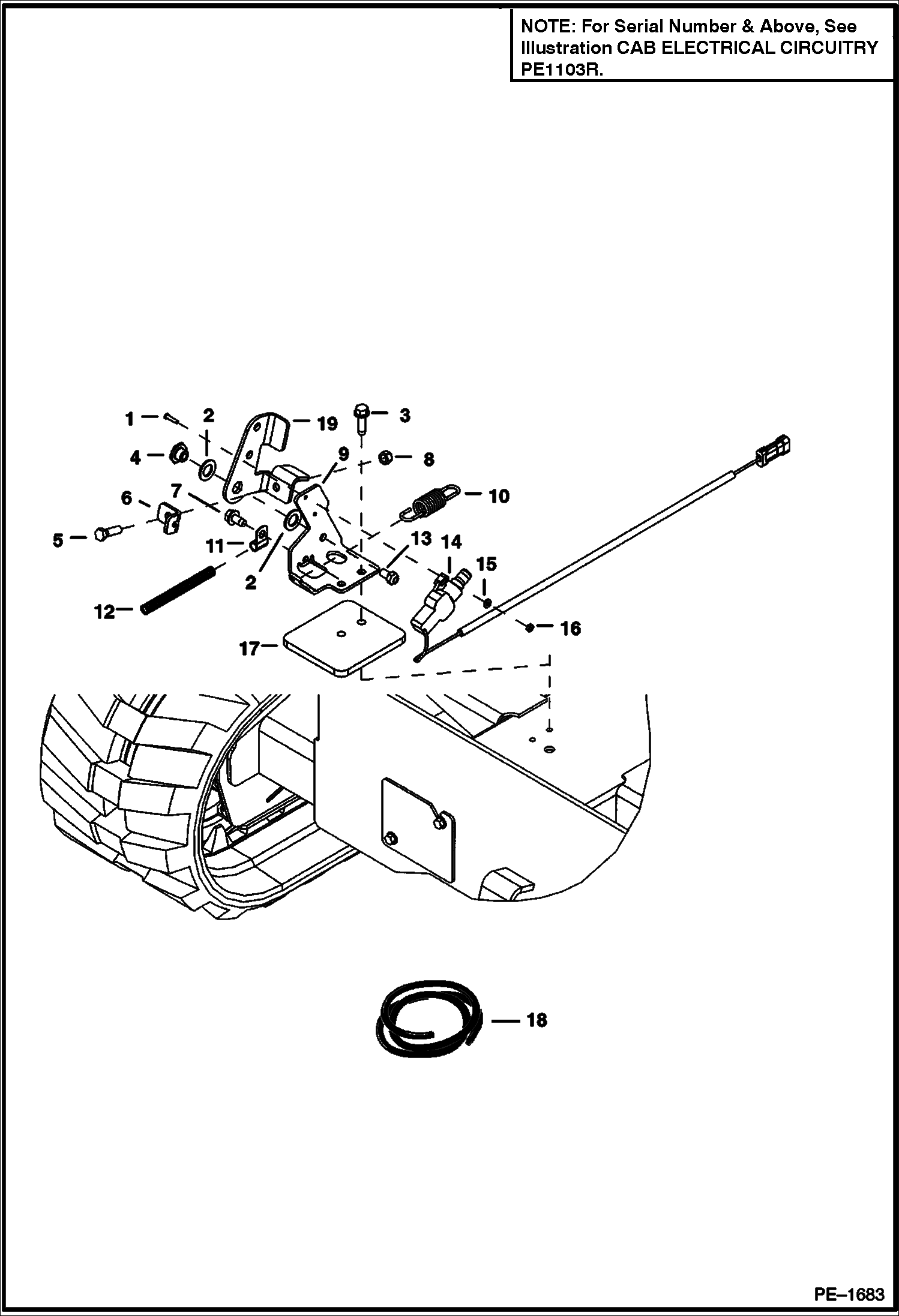 Схема запчастей Bobcat 800s - BRAKE (S/N 518912999, 516811999, 517511999 & Below) DRIVE TRAIN