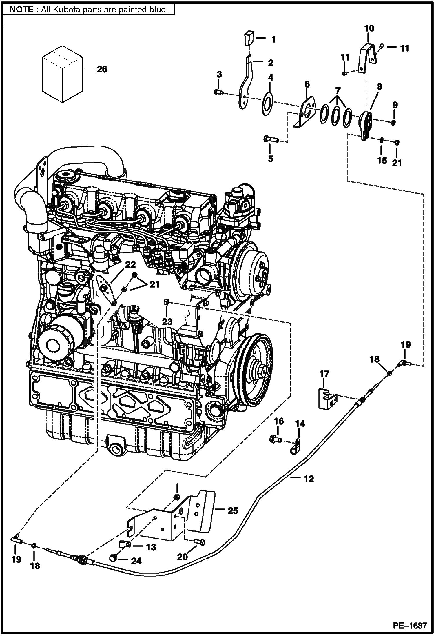 Схема запчастей Bobcat S-Series - ENGINE SPEED CONTROL POWER UNIT