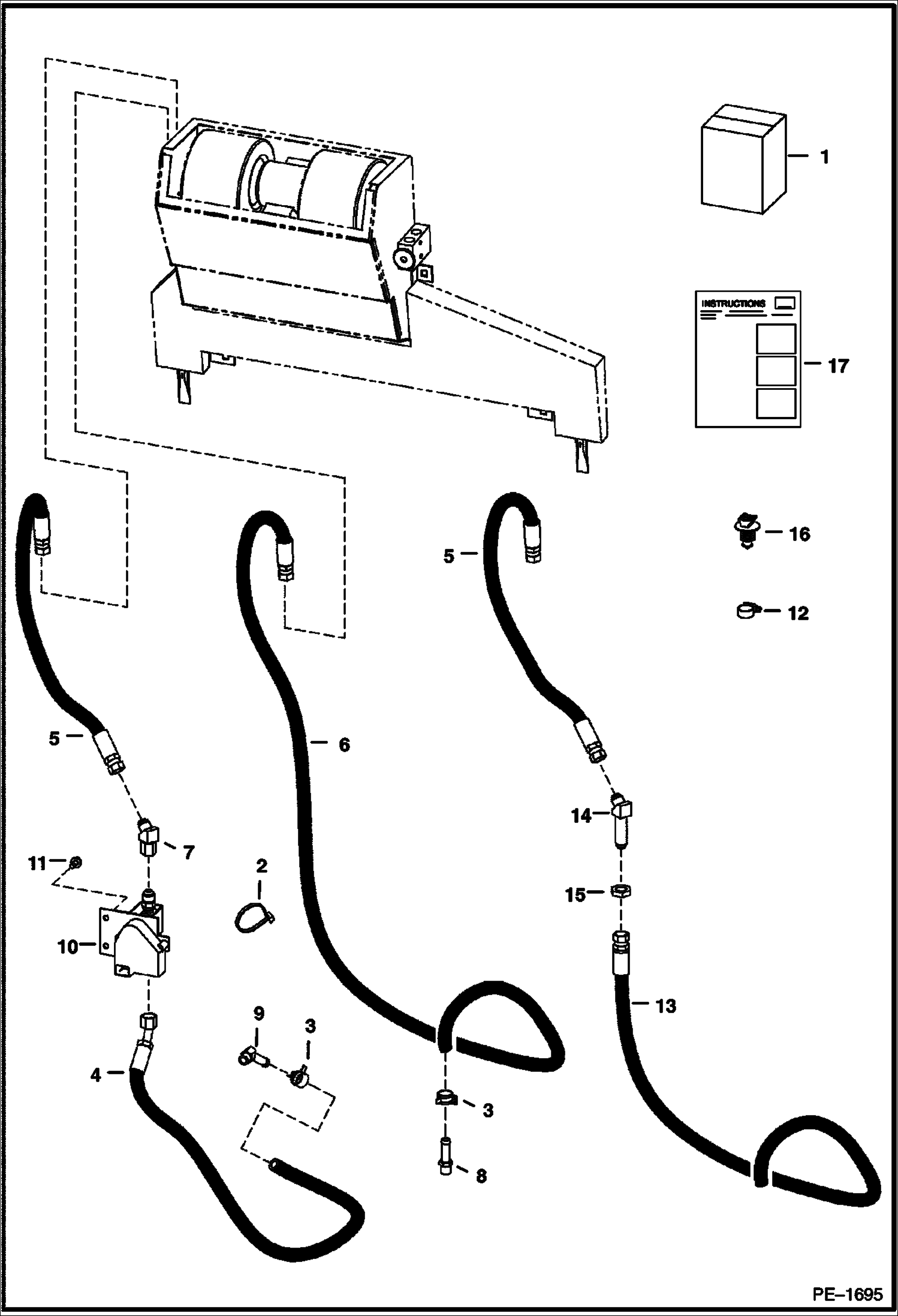 Схема запчастей Bobcat T-Series - HEATER & A/C (Heater Plumbing Kit) ACCESSORIES & OPTIONS