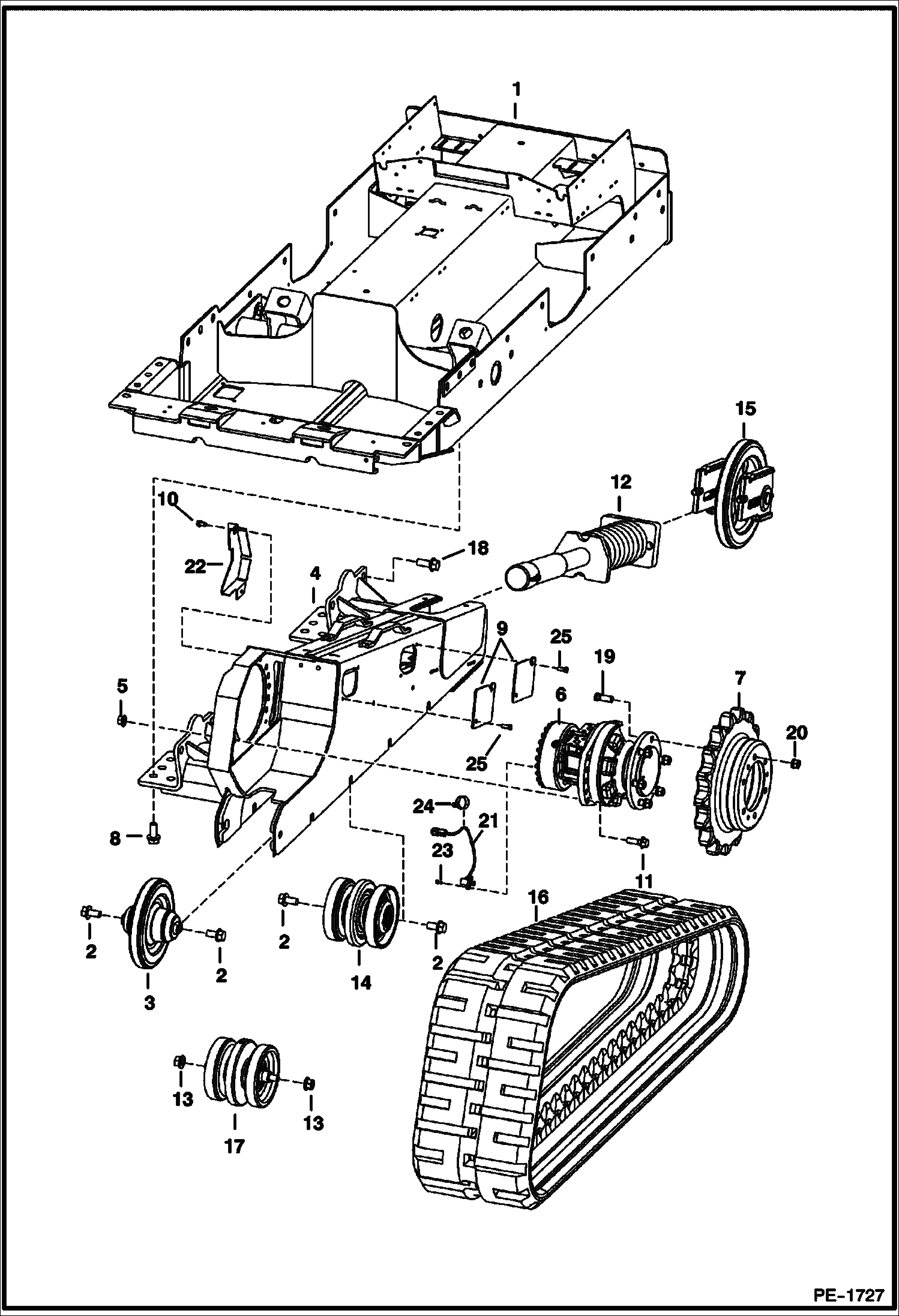 Схема запчастей Bobcat T-Series - DRIVE TRAIN DRIVE TRAIN