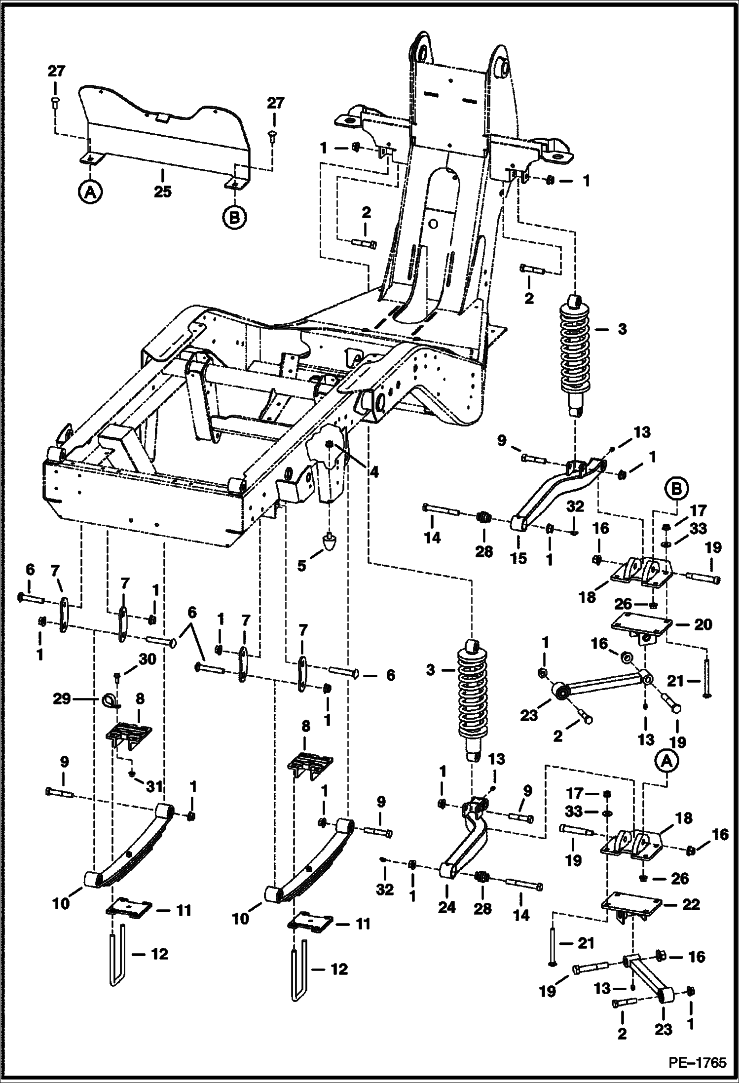 Схема запчастей Bobcat 5600 - SUSPENSION DRIVE TRAIN