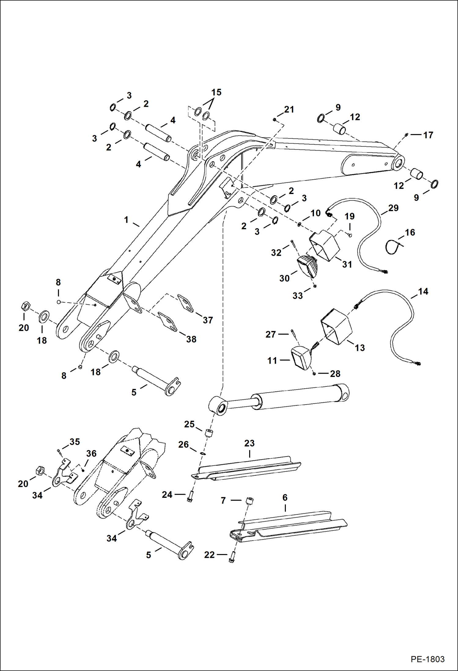 Схема запчастей Bobcat 430 - BOOM WORK EQUIPMENT