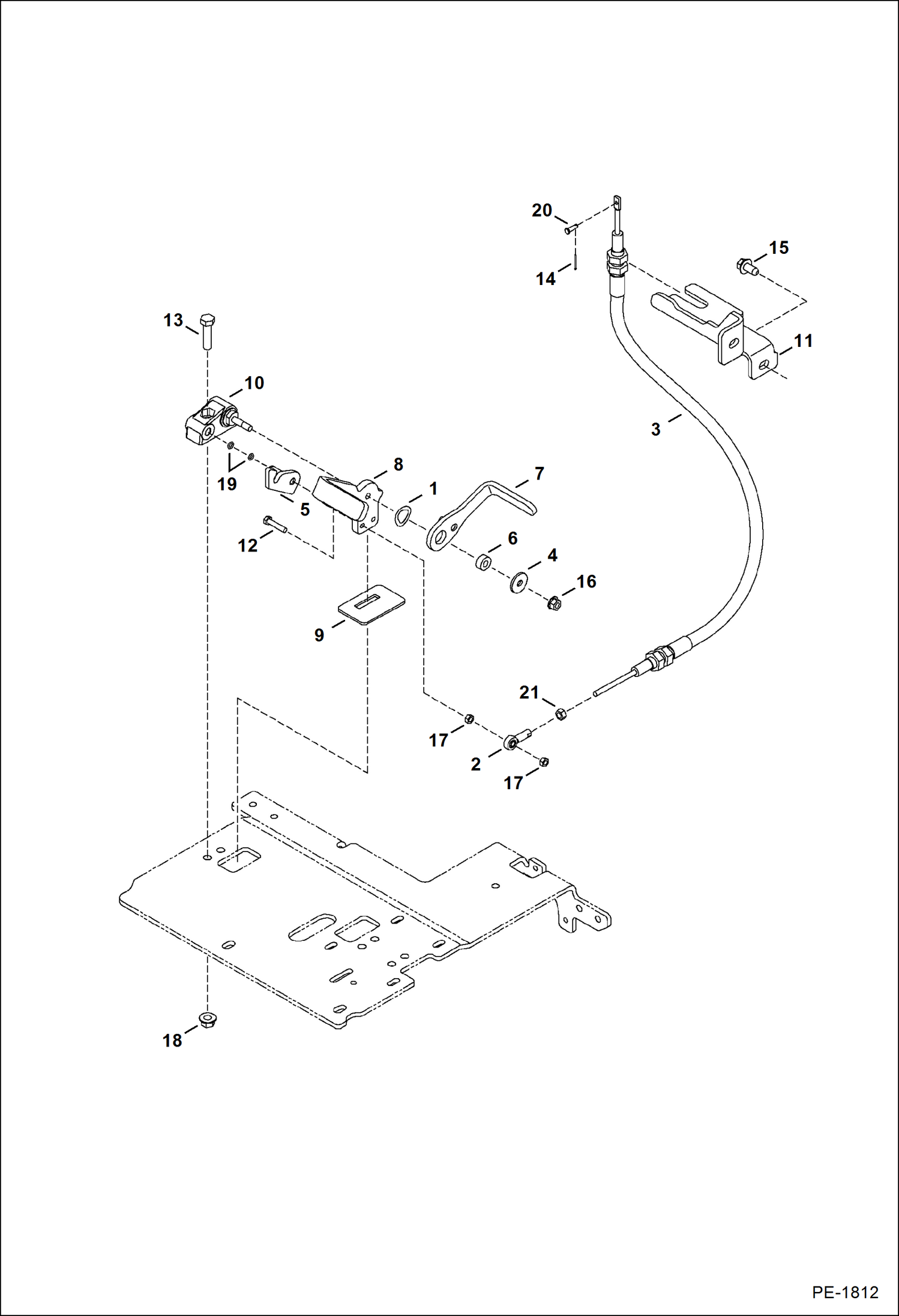 Схема запчастей Bobcat 430 - OFFSET CONTROLS