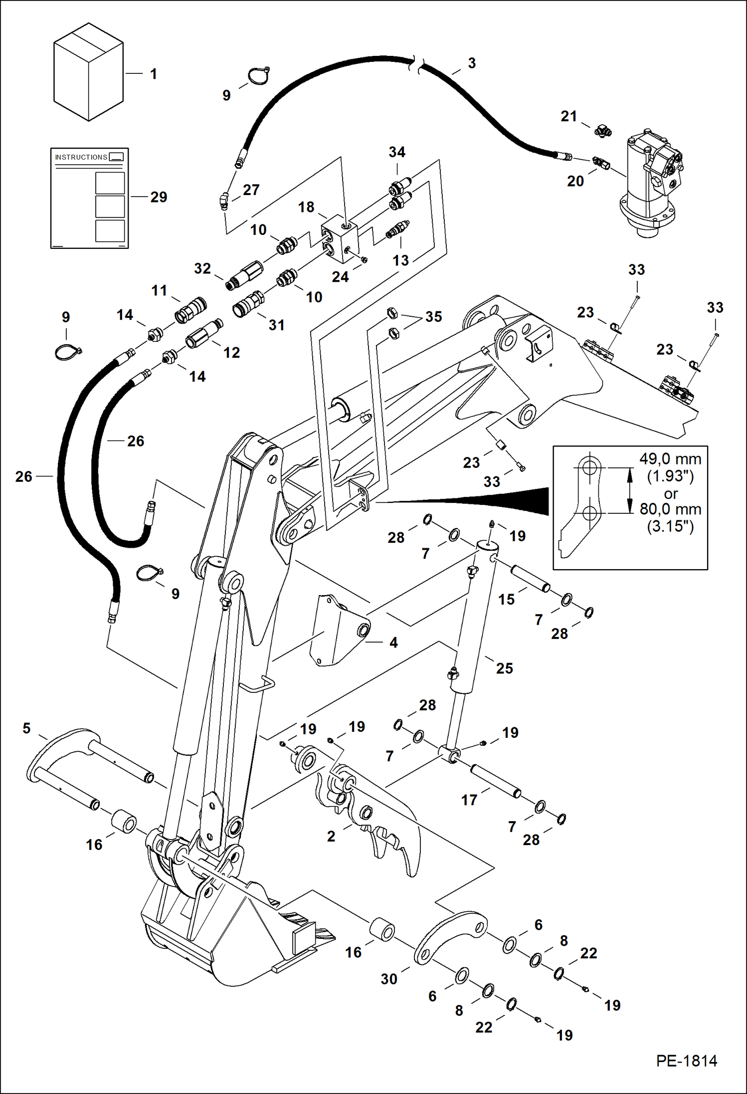 Схема запчастей Bobcat CLAMPS - CLAMP (320,322,323) Экскаваторы