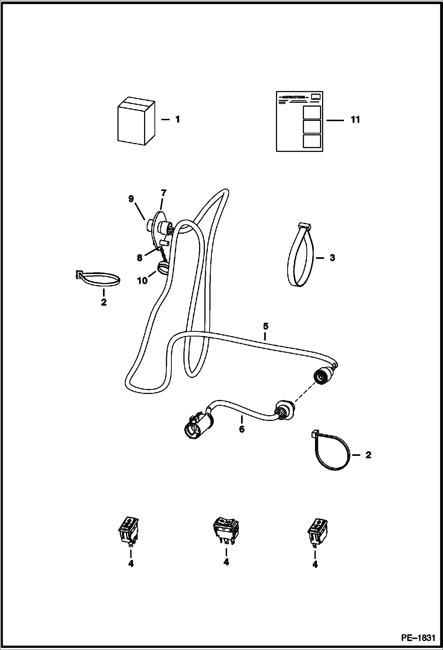 Схема запчастей Bobcat 5600 - ATTACHMENT CONTROL KIT ACCESSORIES & OPTIONS