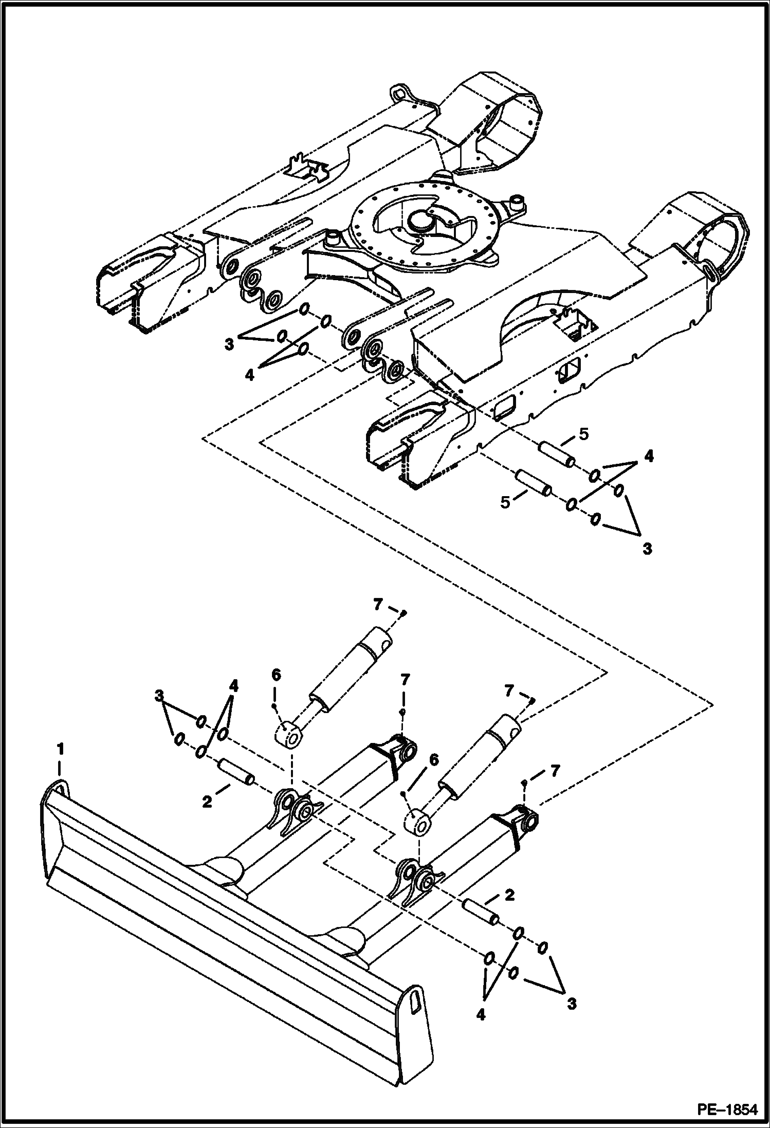 Схема запчастей Bobcat 341 - BLADE (S/N 233312203 & Above, 233212329 & Above) WORK EQUIPMENT