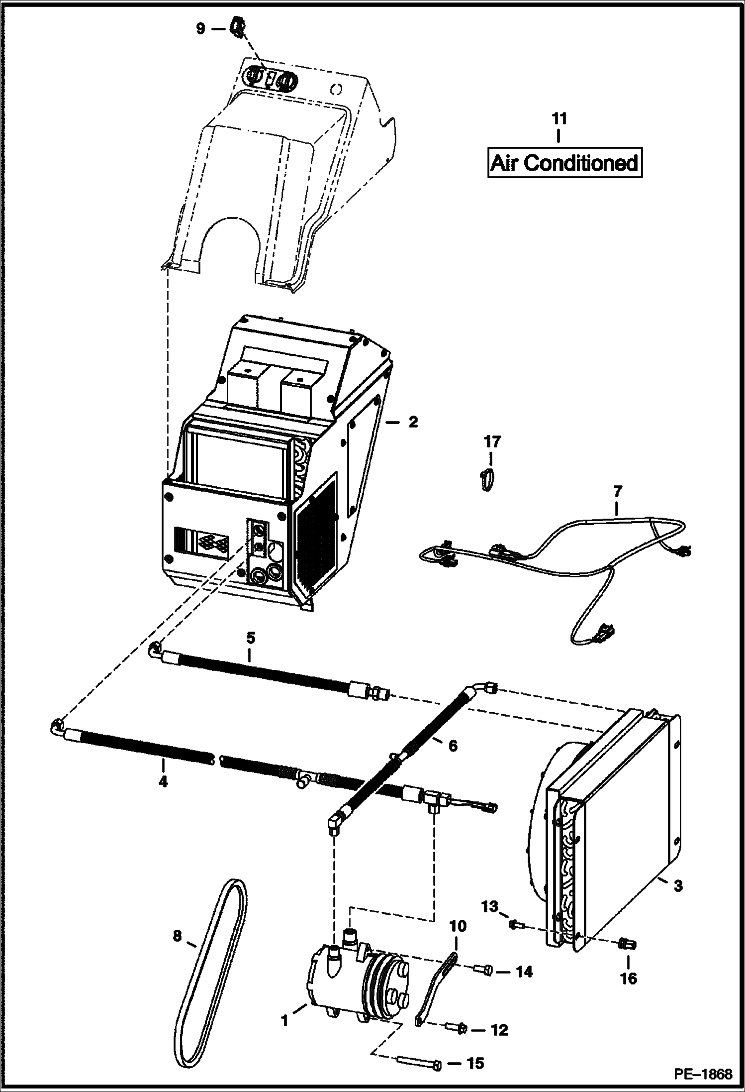 Схема запчастей Bobcat 5600 - HEATER & A/C (Air Conditioning) ACCESSORIES & OPTIONS