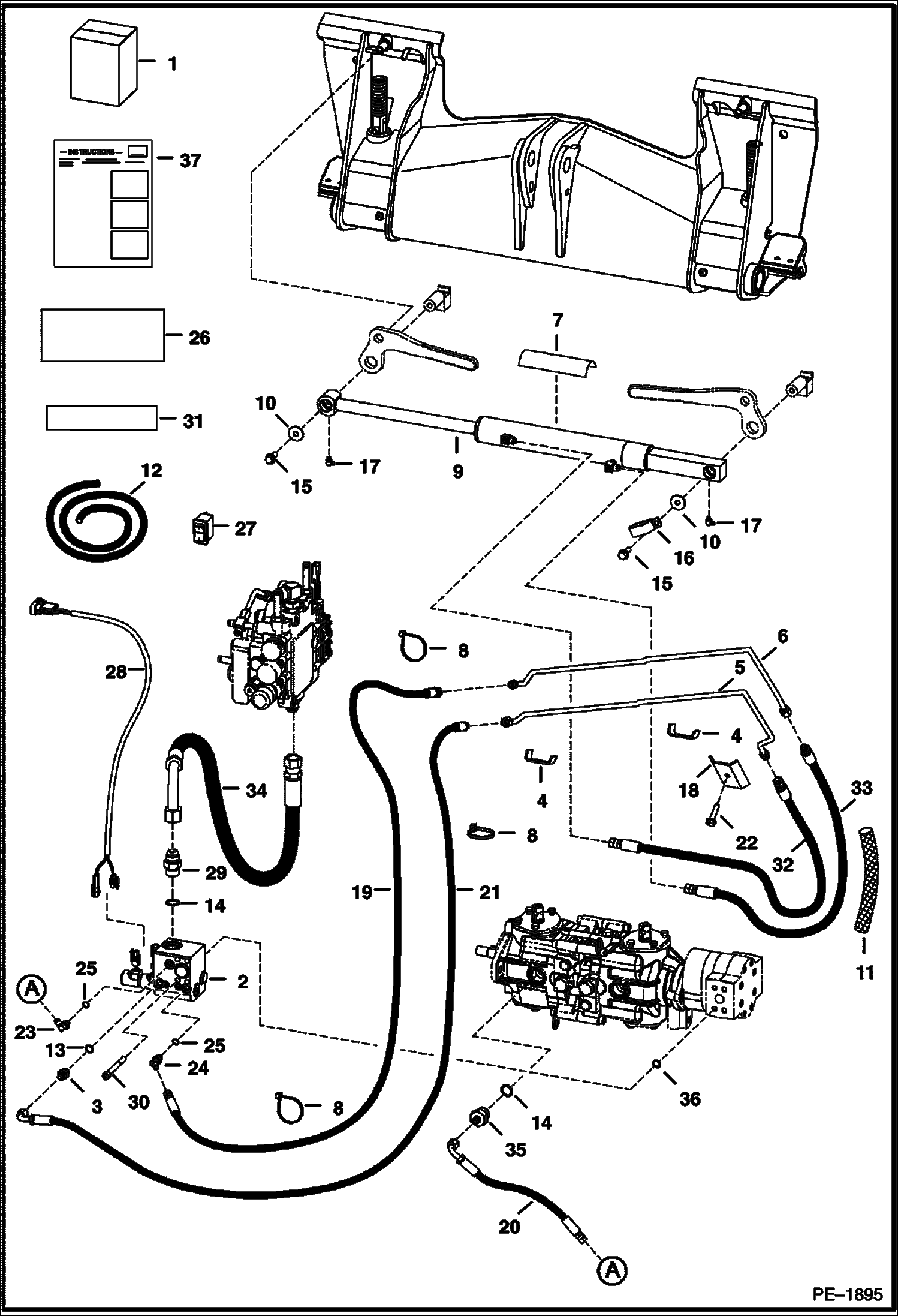 Схема запчастей Bobcat S-Series - POWER BOB-TACH KIT ACCESSORIES & OPTIONS