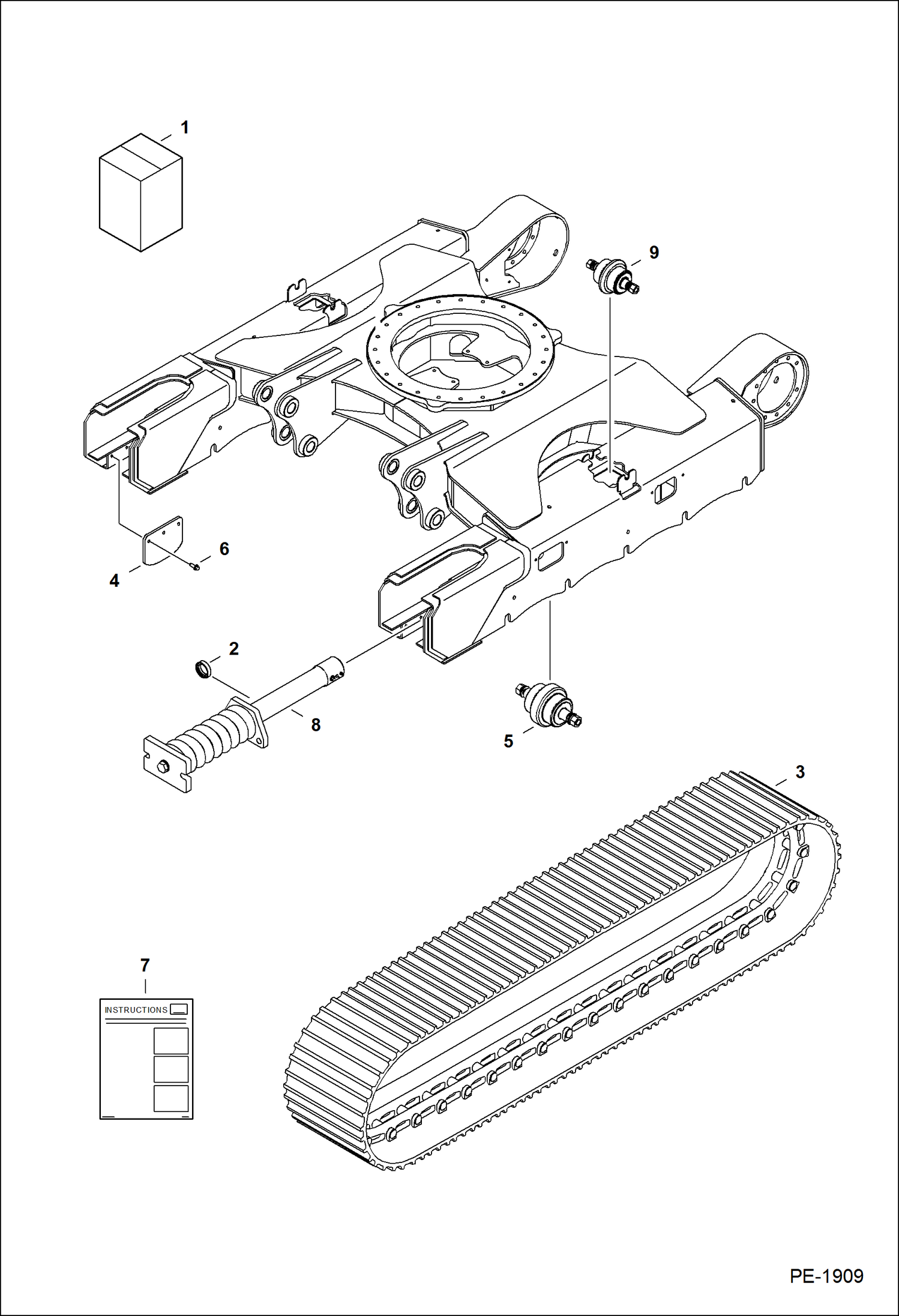 Схема запчастей Bobcat 337 - TRACK KIT (Steel) ACCESSORIES & OPTIONS