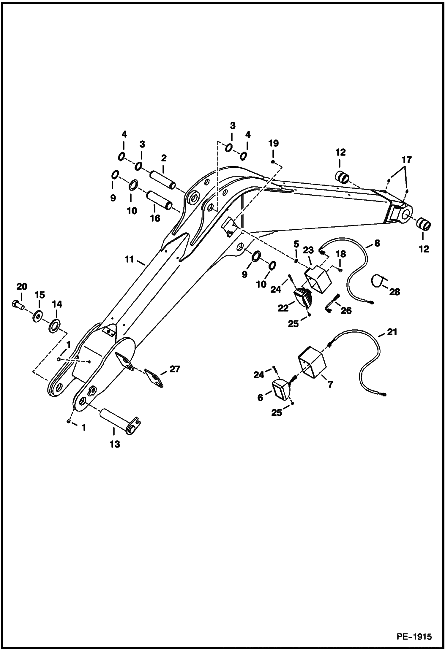 Схема запчастей Bobcat 435 - BOOM WORK EQUIPMENT