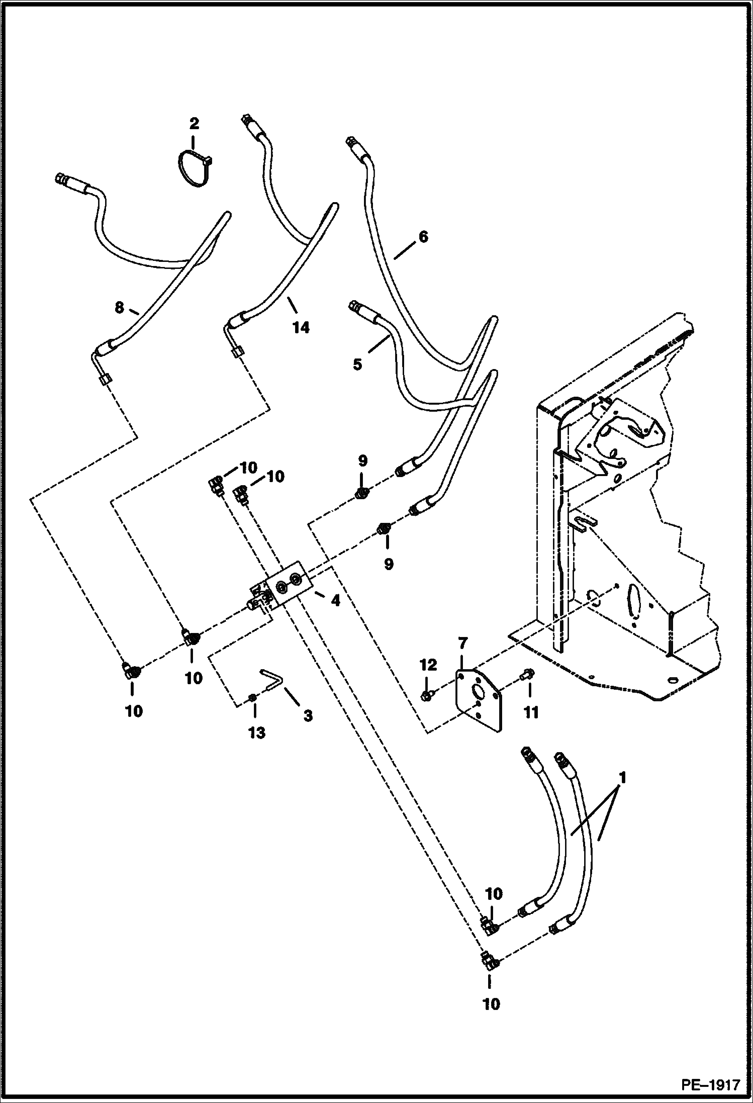 Схема запчастей Bobcat 435 - ISO/STD HYDRAULIC/HYDROSTATIC SYSTEM