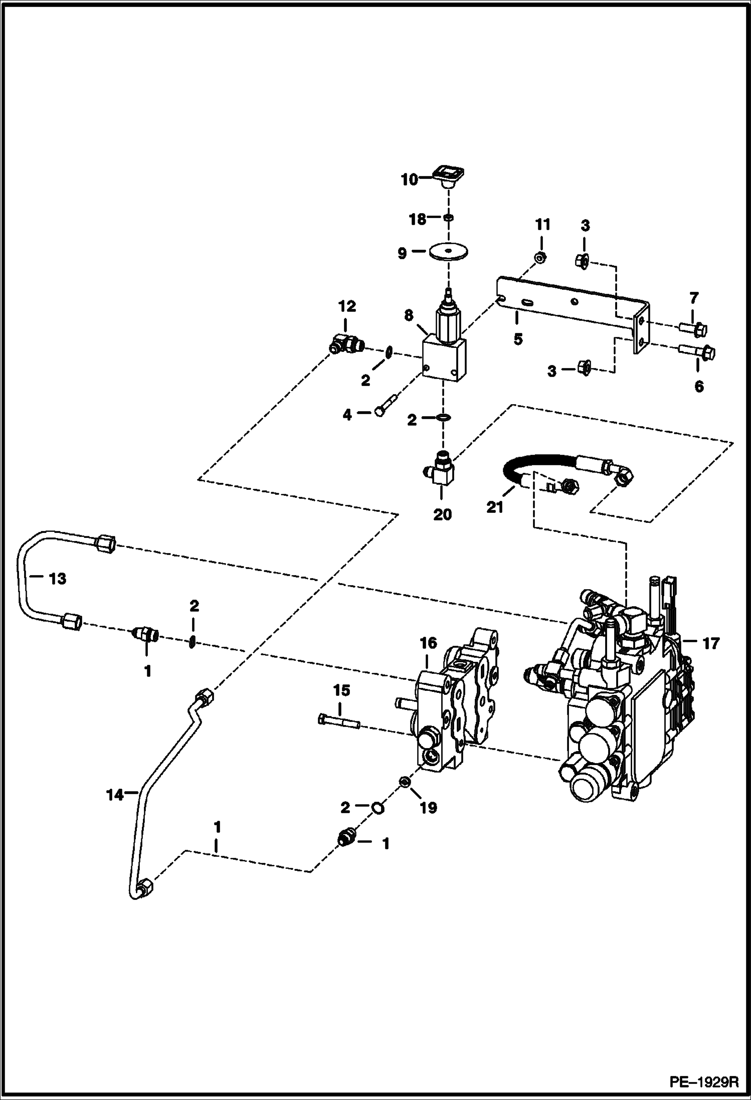 Схема запчастей Bobcat T-Series - MANUAL LIFT RELEASE SYSTEM (S/N 5277 12999 & Bel, 5278 12999 & Bel) HYDRAULIC SYSTEM