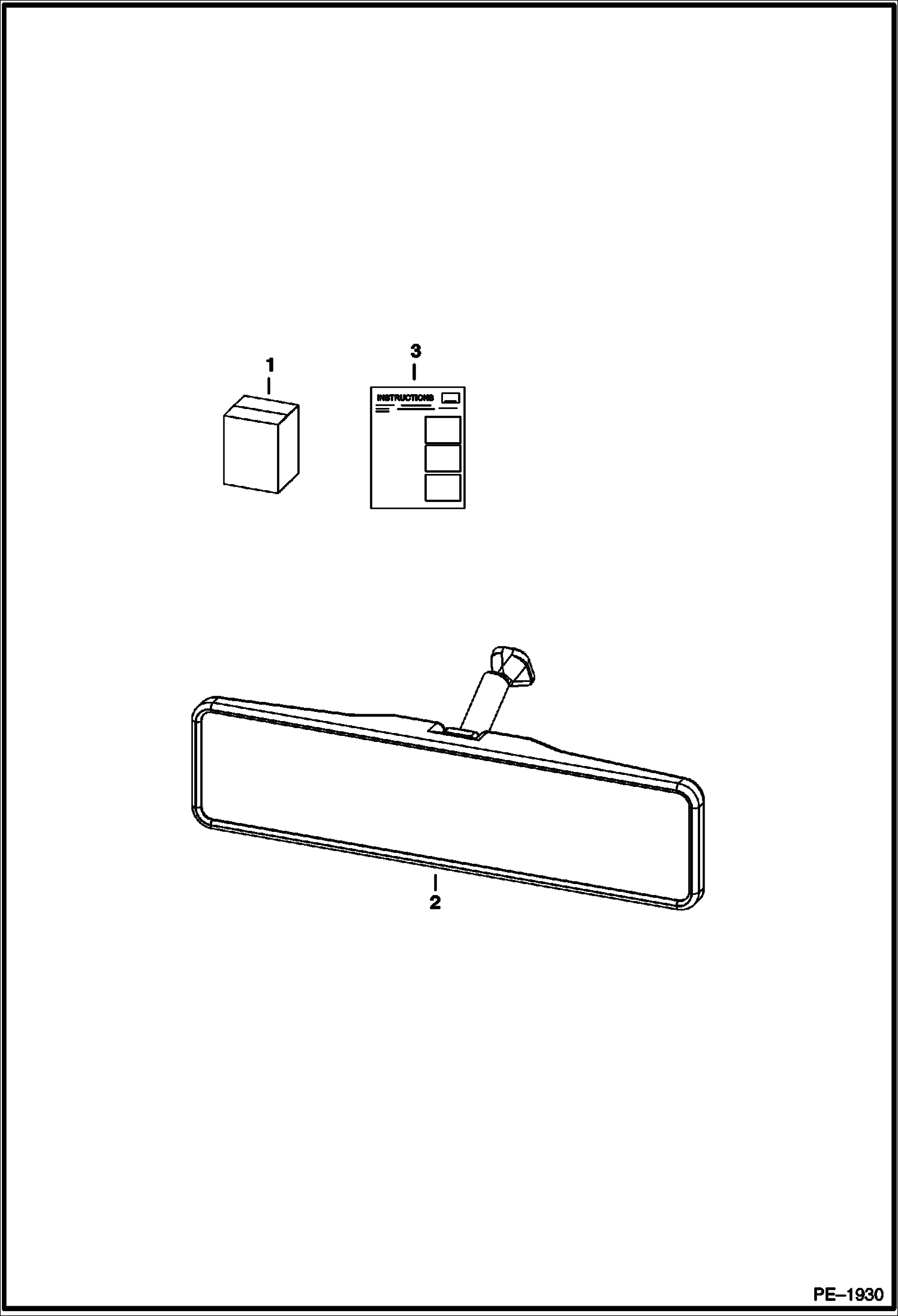 Схема запчастей Bobcat 5610 - REAR VIEW MIRROR KIT ACCESSORIES & OPTIONS