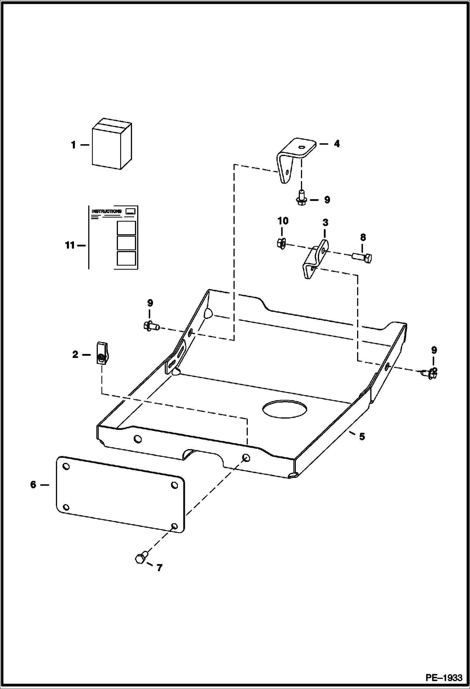 Схема запчастей Bobcat 5600 - LOWER ENGINE COVER KIT ACCESSORIES & OPTIONS