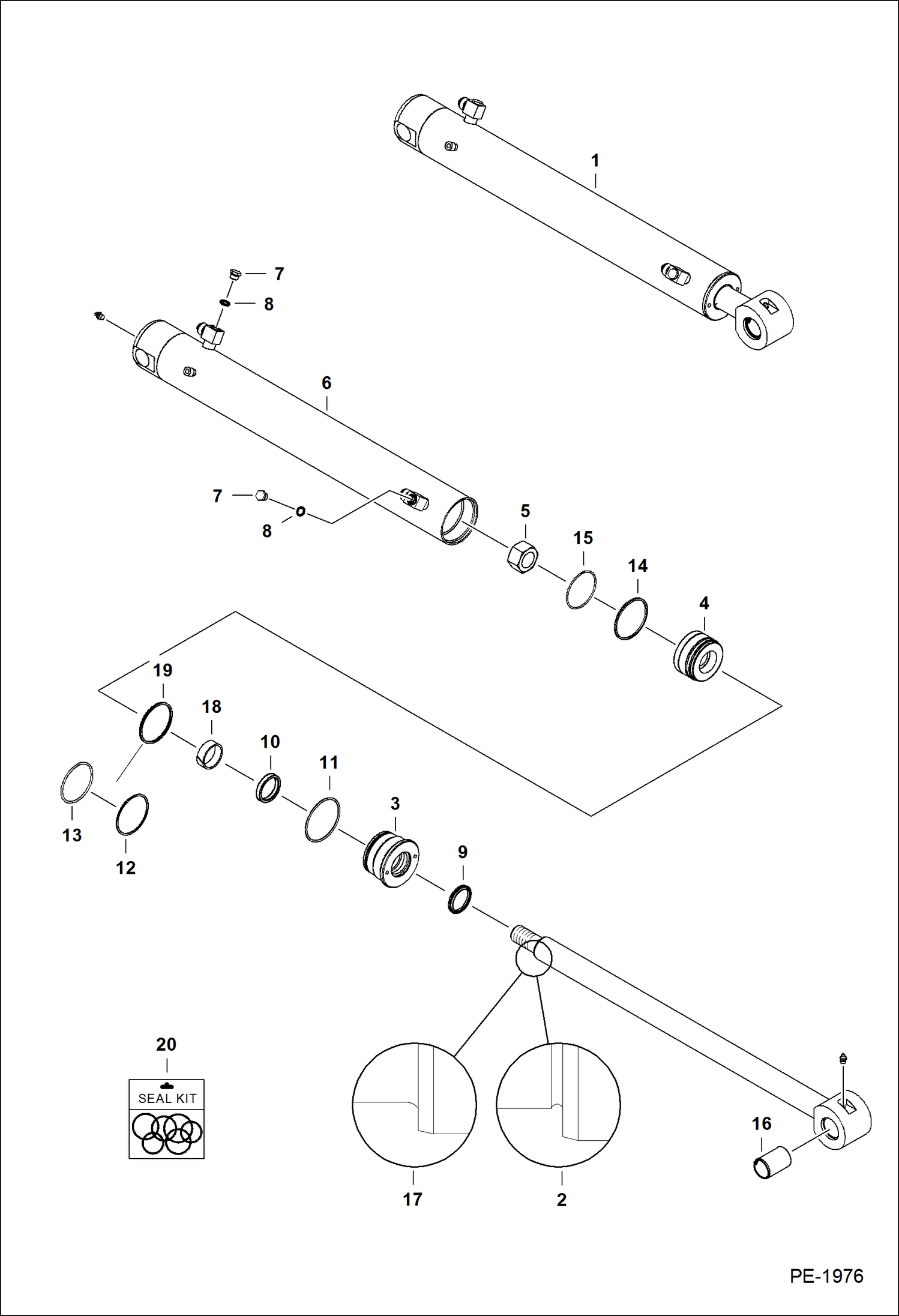 Схема запчастей Bobcat 329 - ARM CYLINDER HYDRAULIC SYSTEM