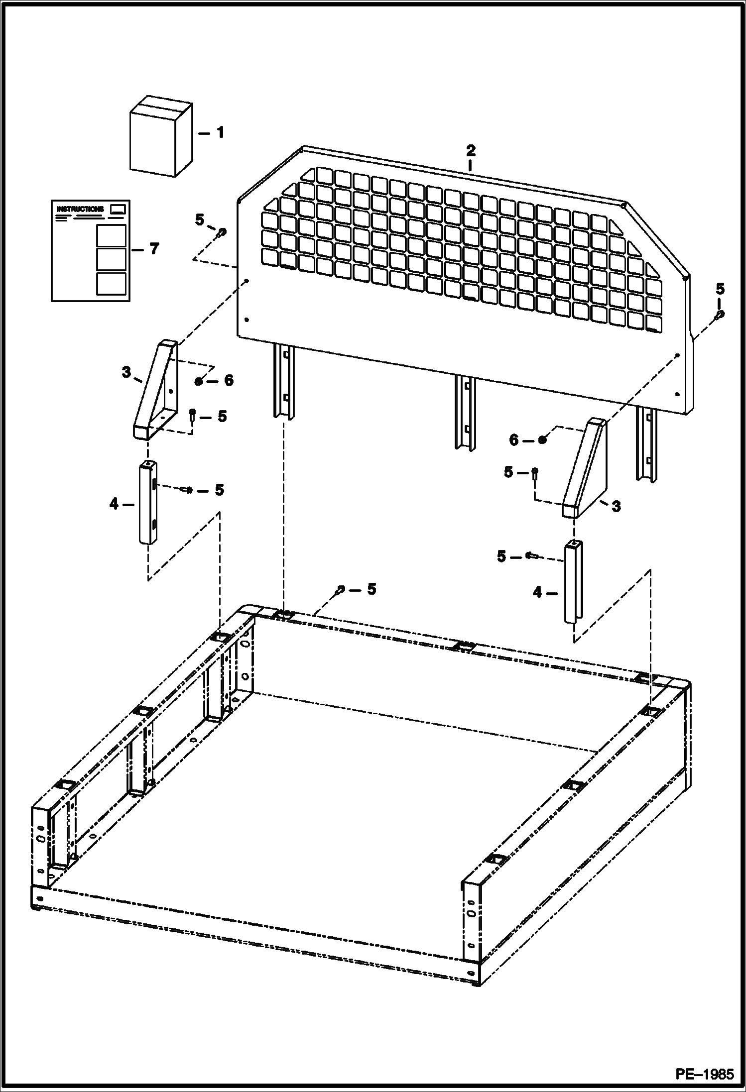 Схема запчастей Bobcat 5600 - REAR WINDOW GUARD KIT ACCESSORIES & OPTIONS