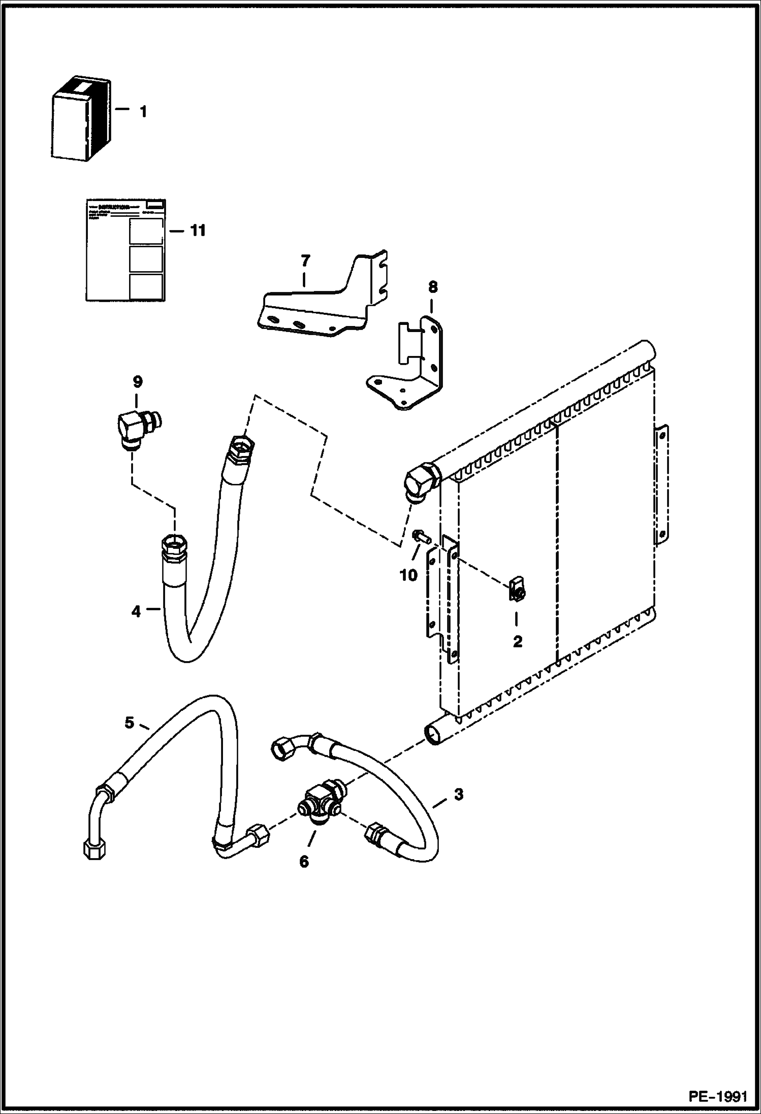 Схема запчастей Bobcat 334 - RADIATOR ACCESS KIT ACCESSORIES & OPTIONS